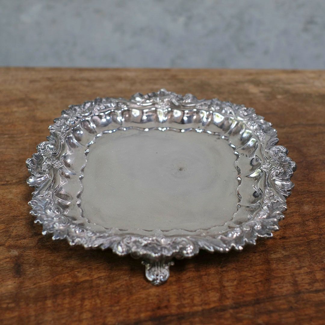 アンティーク サルヴァ イギリス シルバープレート トレイ お盆3
