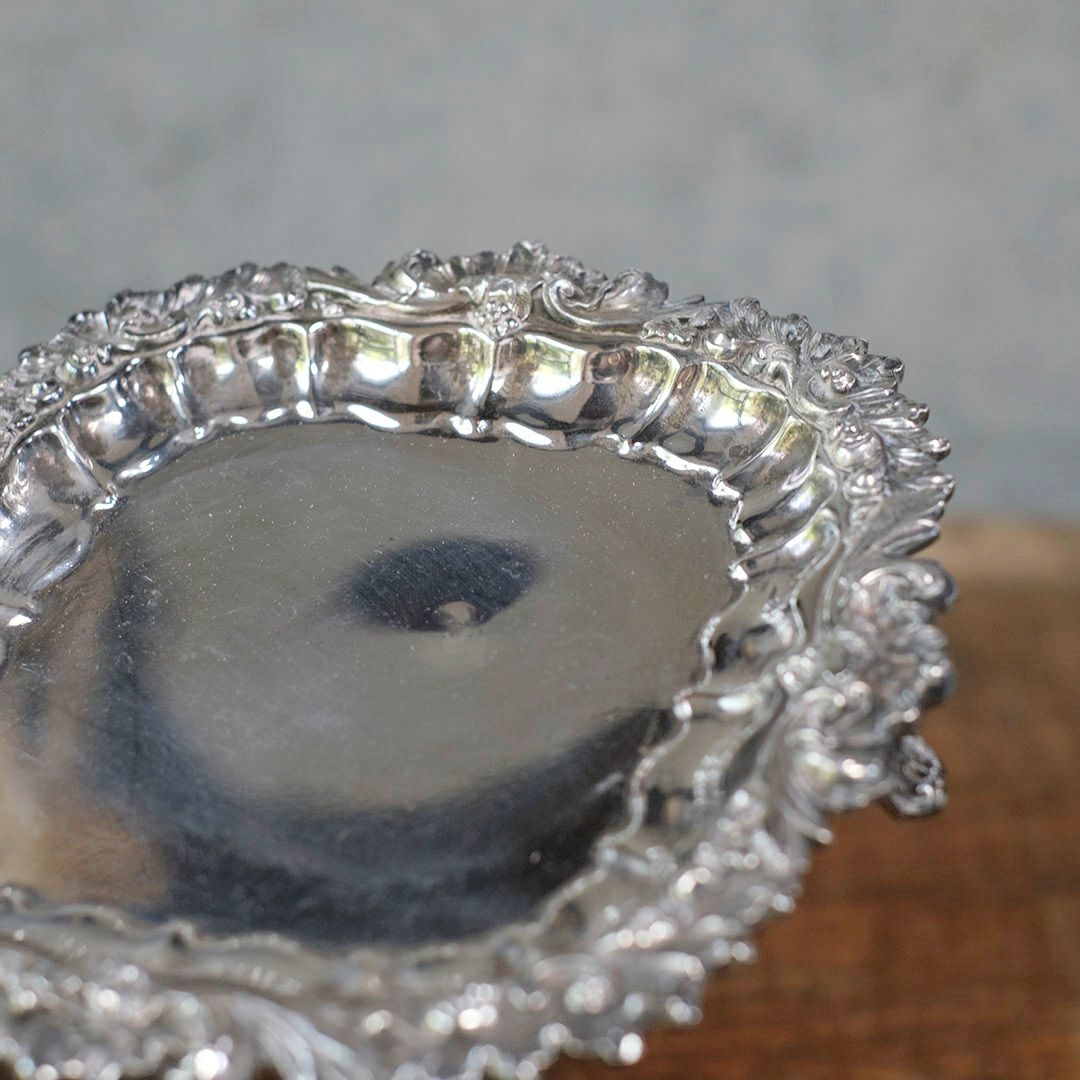 アンティーク サルヴァ イギリス シルバープレート トレイ お盆5