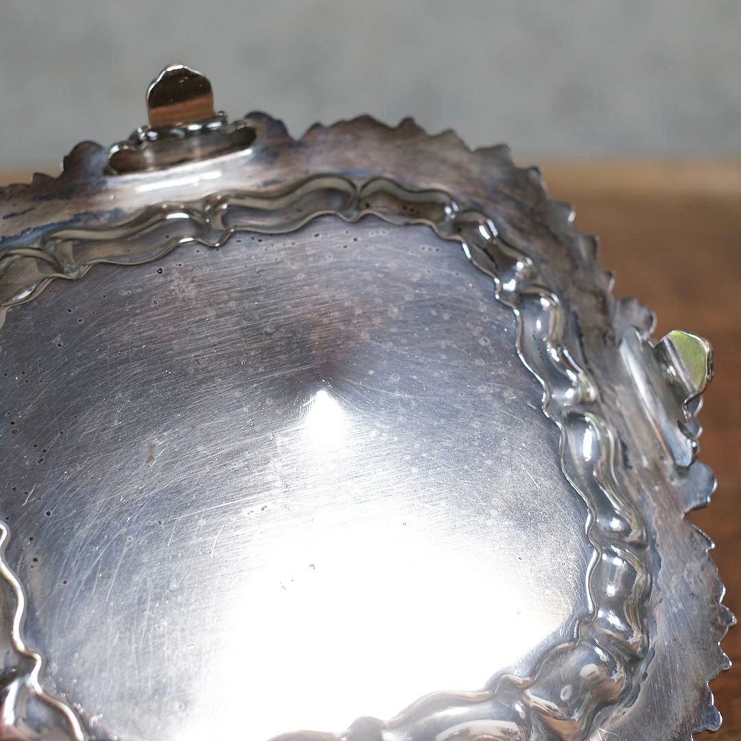 アンティーク サルヴァ イギリス シルバープレート トレイ お盆6