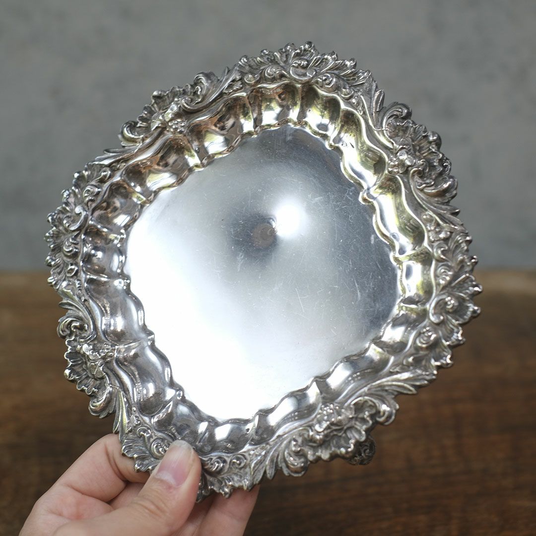 アンティーク サルヴァ ミニトレイ イギリス シルバープレート08