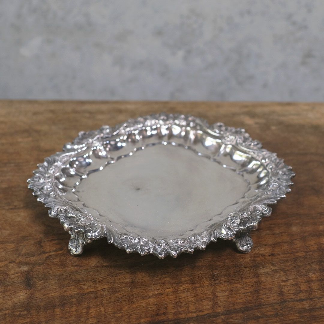 アンティーク サルヴァ イギリス シルバープレート トレイ お盆8