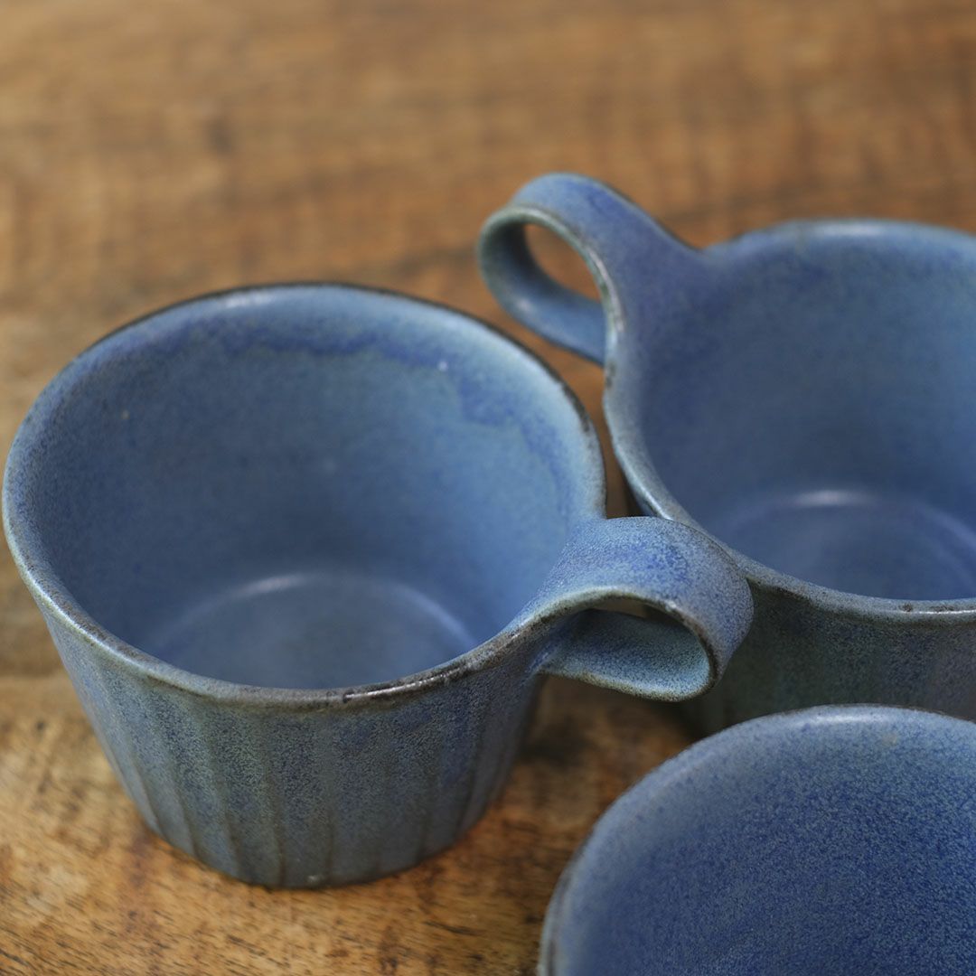 益子焼モダンマグ ディープブルー スープカップ マグカップ わかさま陶芸 若林健吾5