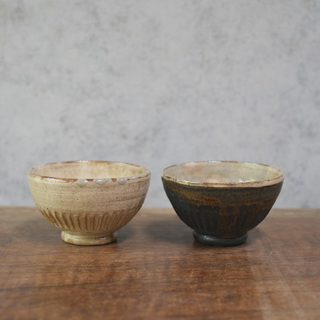 笠間焼【益子淳一】・削りめし碗/作家のうつわ ２色展開 ご飯茶碗 和食器