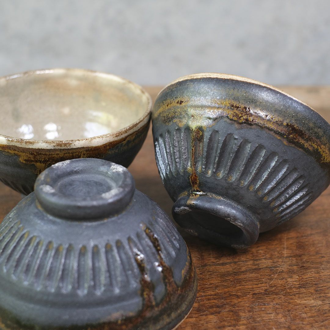 笠間焼【益子淳一】・削りめし碗/作家のうつわ ２色展開 ご飯茶碗 和食器9