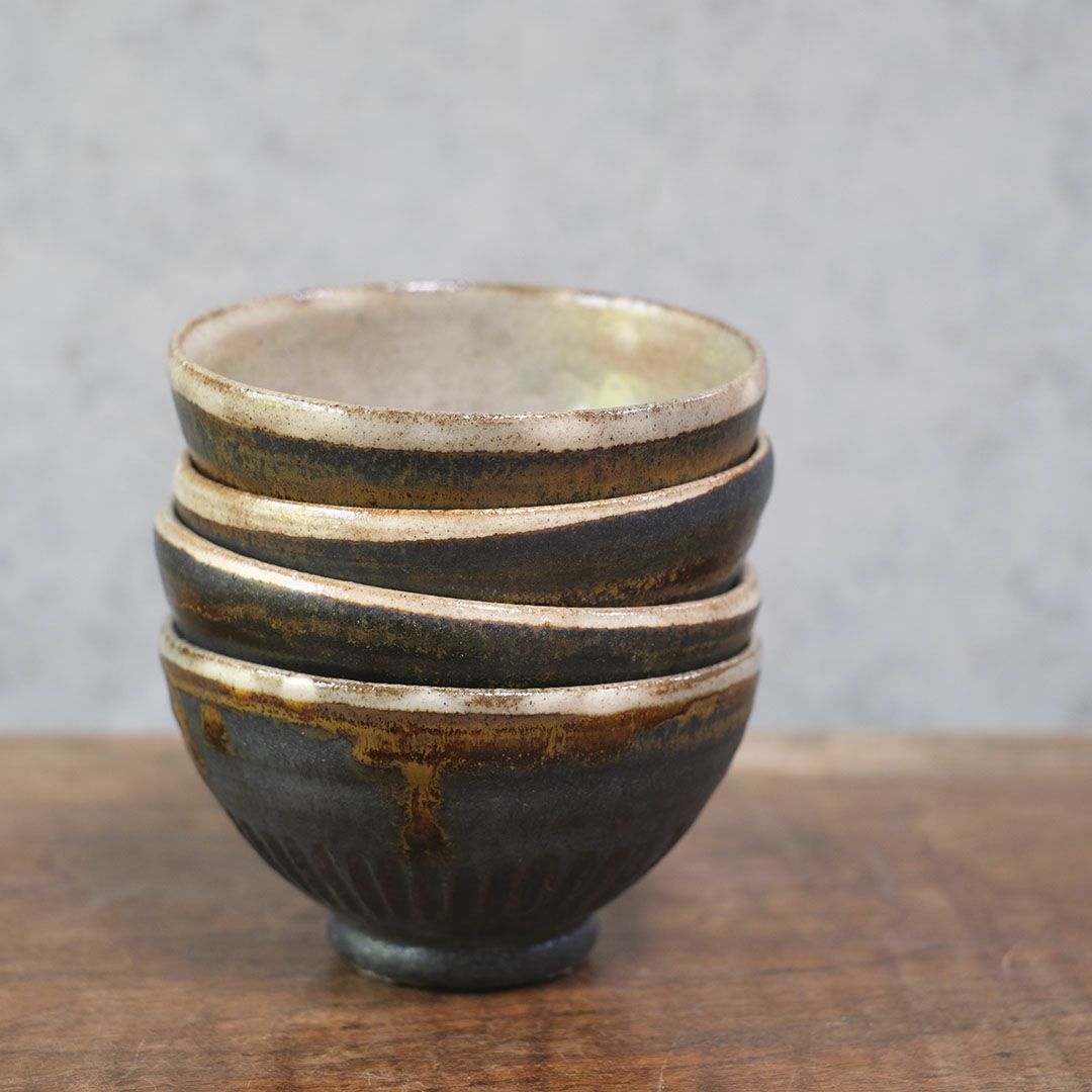 笠間焼【益子淳一】・削りめし碗/作家のうつわ ２色展開 ご飯茶碗 和食器15