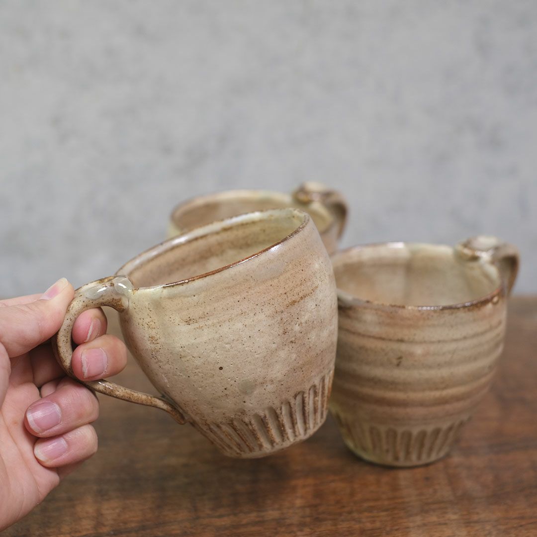  笠間焼【益子淳一】・マグカップ/作家のうつわ 粉引 和食器3
