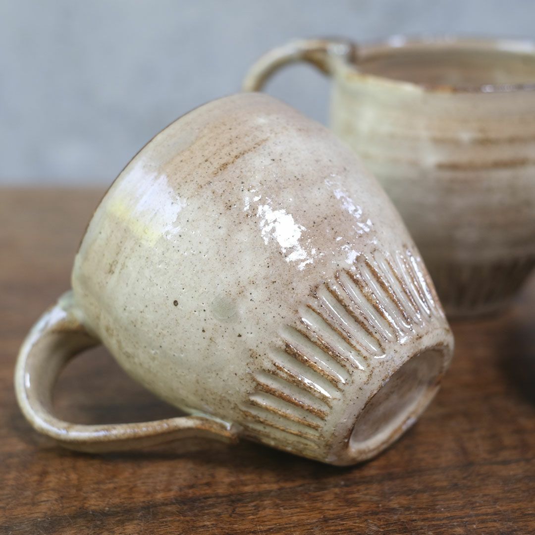  笠間焼【益子淳一】・マグカップ/作家のうつわ 粉引 和食器9