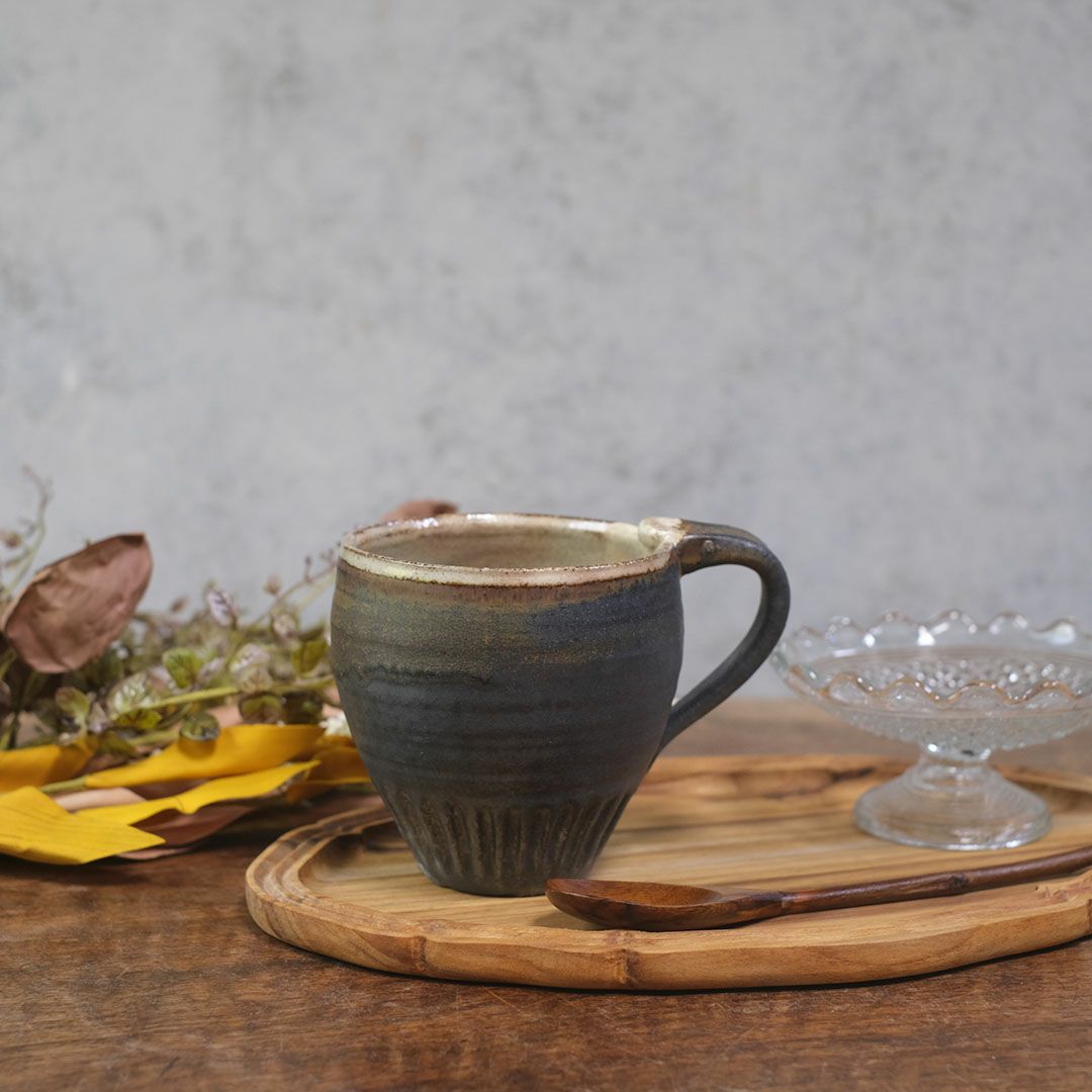 笠間焼【益子淳一】・マグカップ/作家のうつわ 鉄黒 和食器