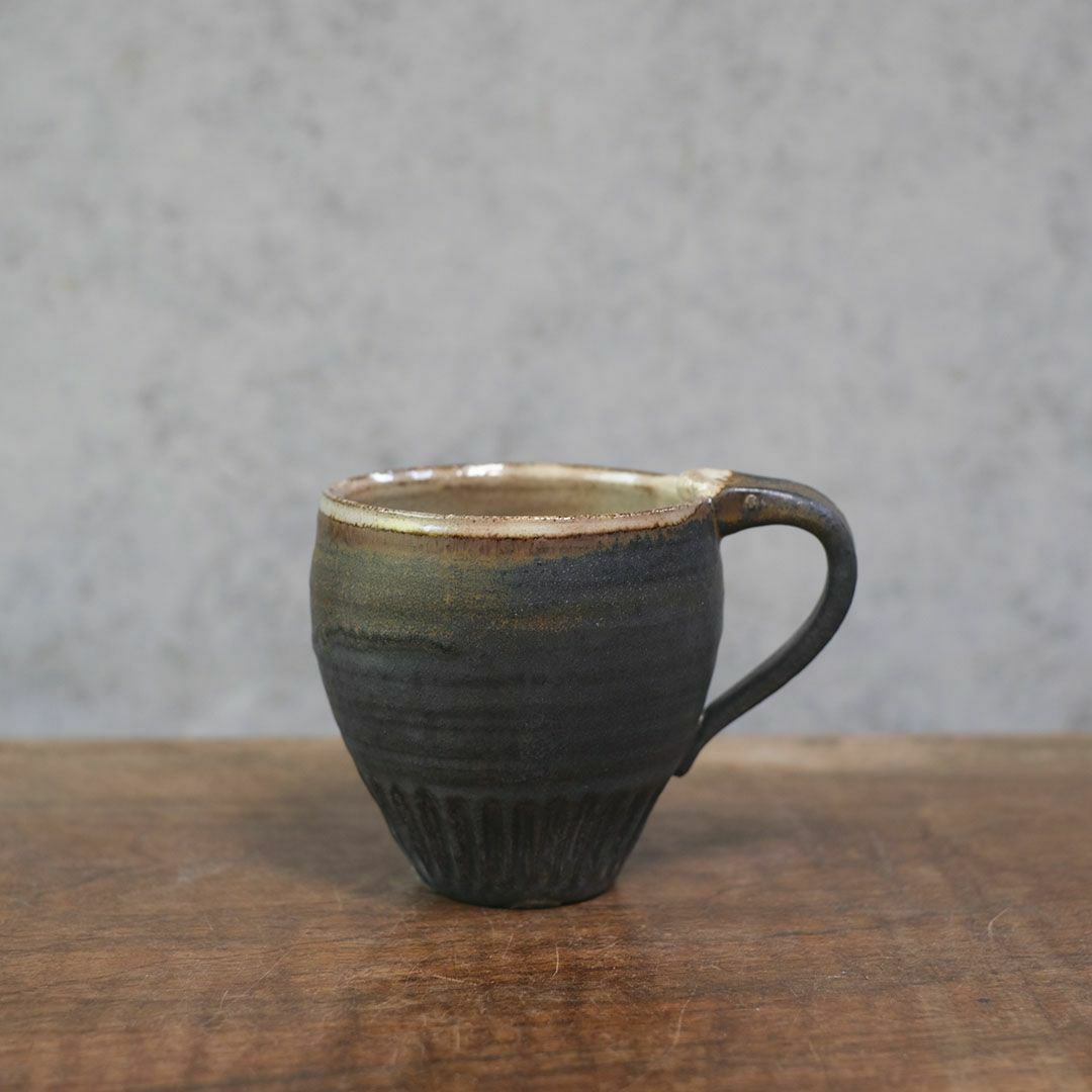 笠間焼【益子淳一】・マグカップ/作家のうつわ 鉄黒 和食器1