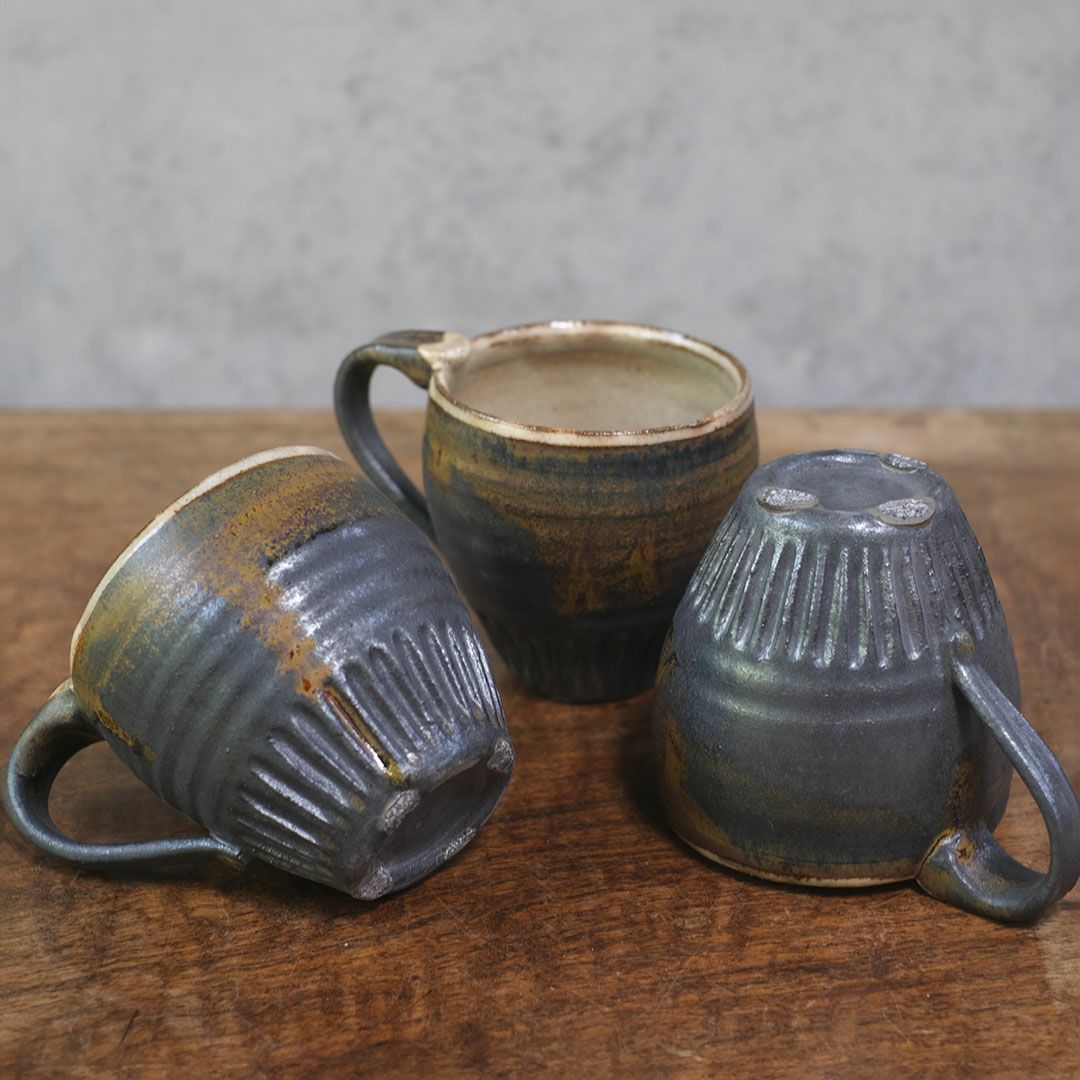 笠間焼【益子淳一】・マグカップ/作家のうつわ 鉄黒 和食器6