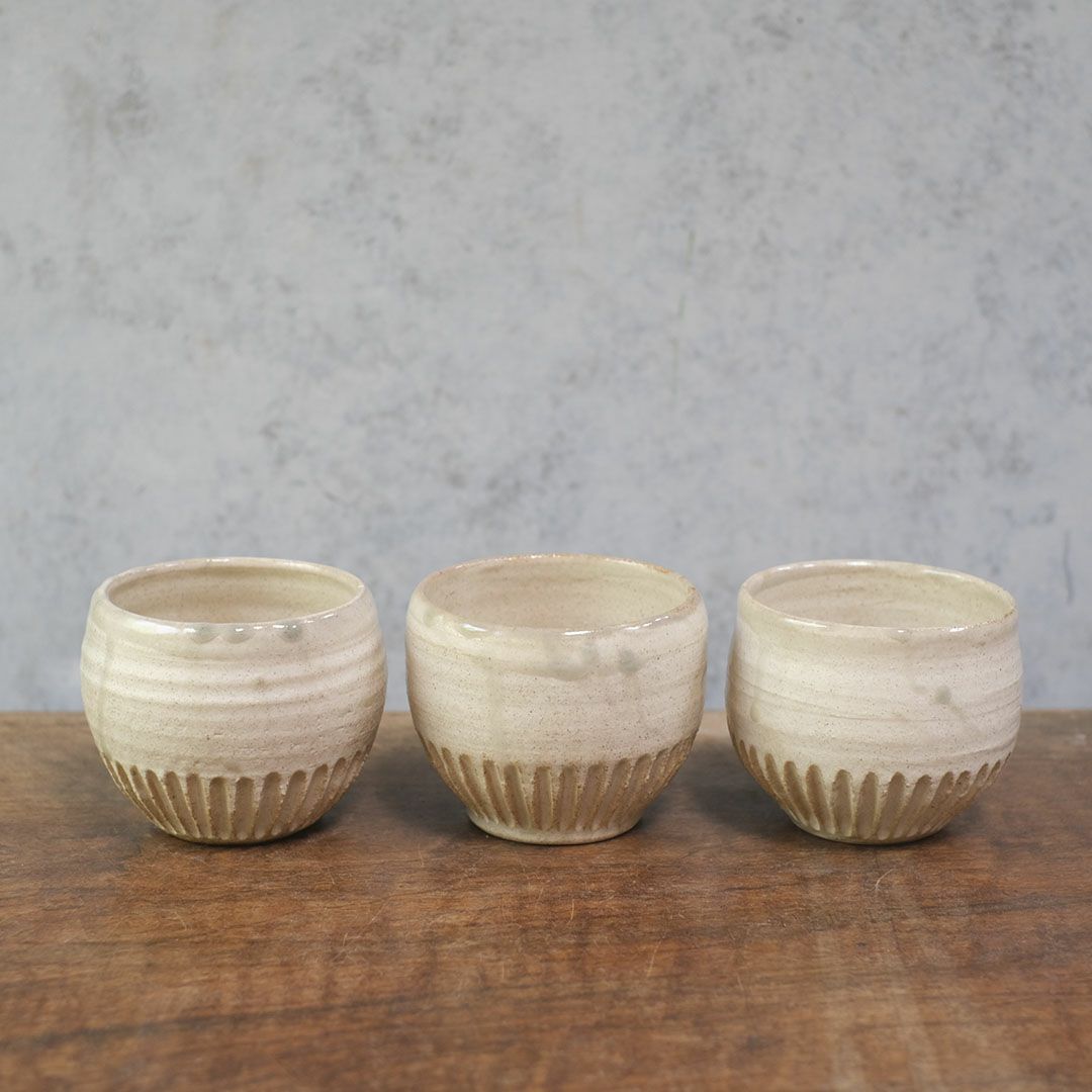笠間焼【益子淳一】 丸カップ 作家のうつわ 粉引 和食器3