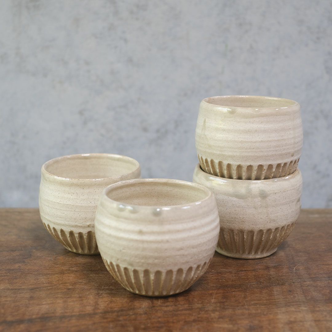 笠間焼【益子淳一】 丸カップ 作家のうつわ 粉引 和食器4