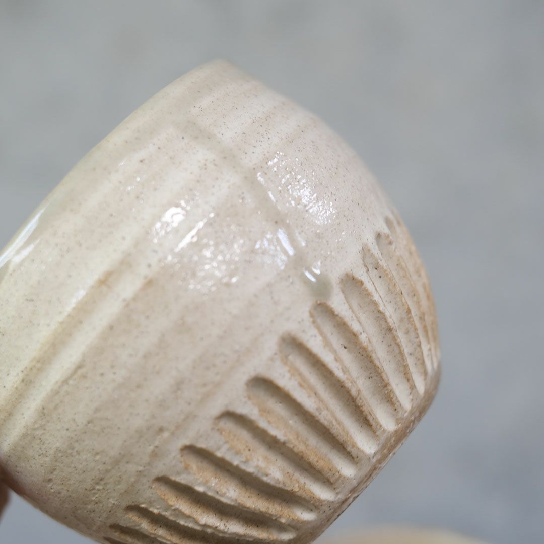 笠間焼【益子淳一】 丸カップ 作家のうつわ 粉引 和食器5