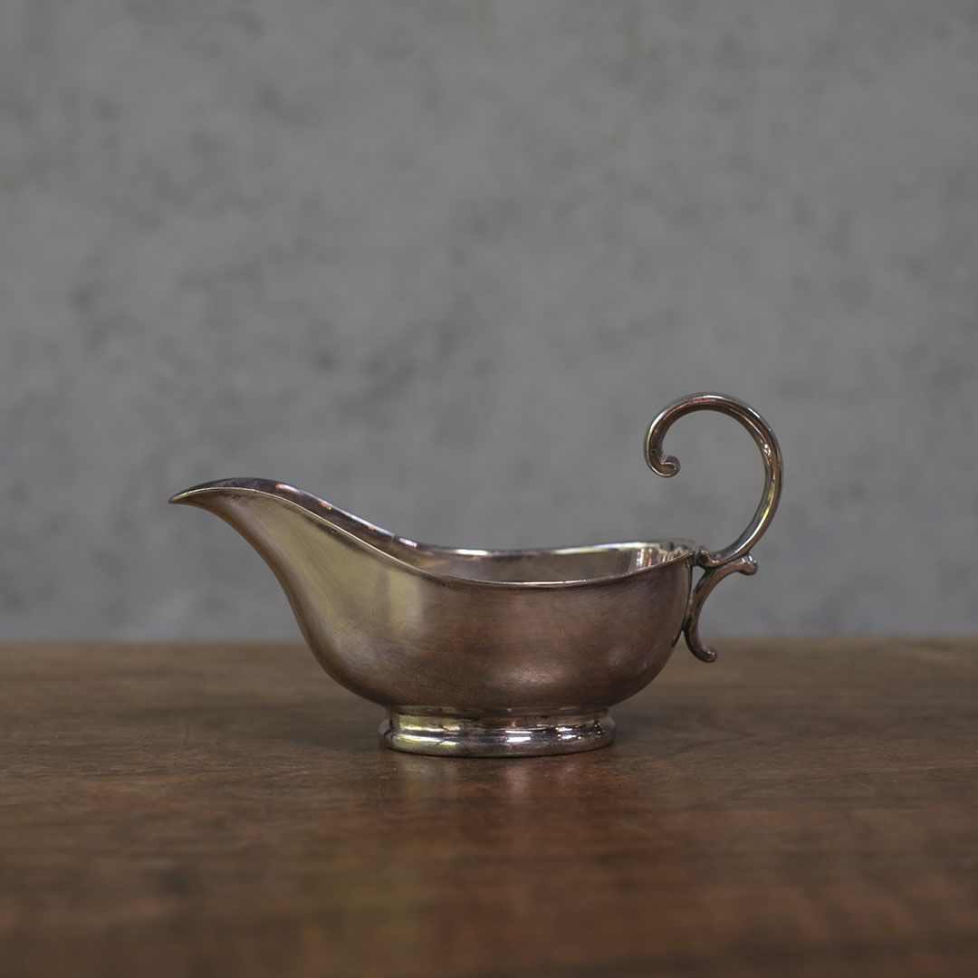 アンティーク ソースポット 猫足 イギリス シルバープレート グレービーボート2