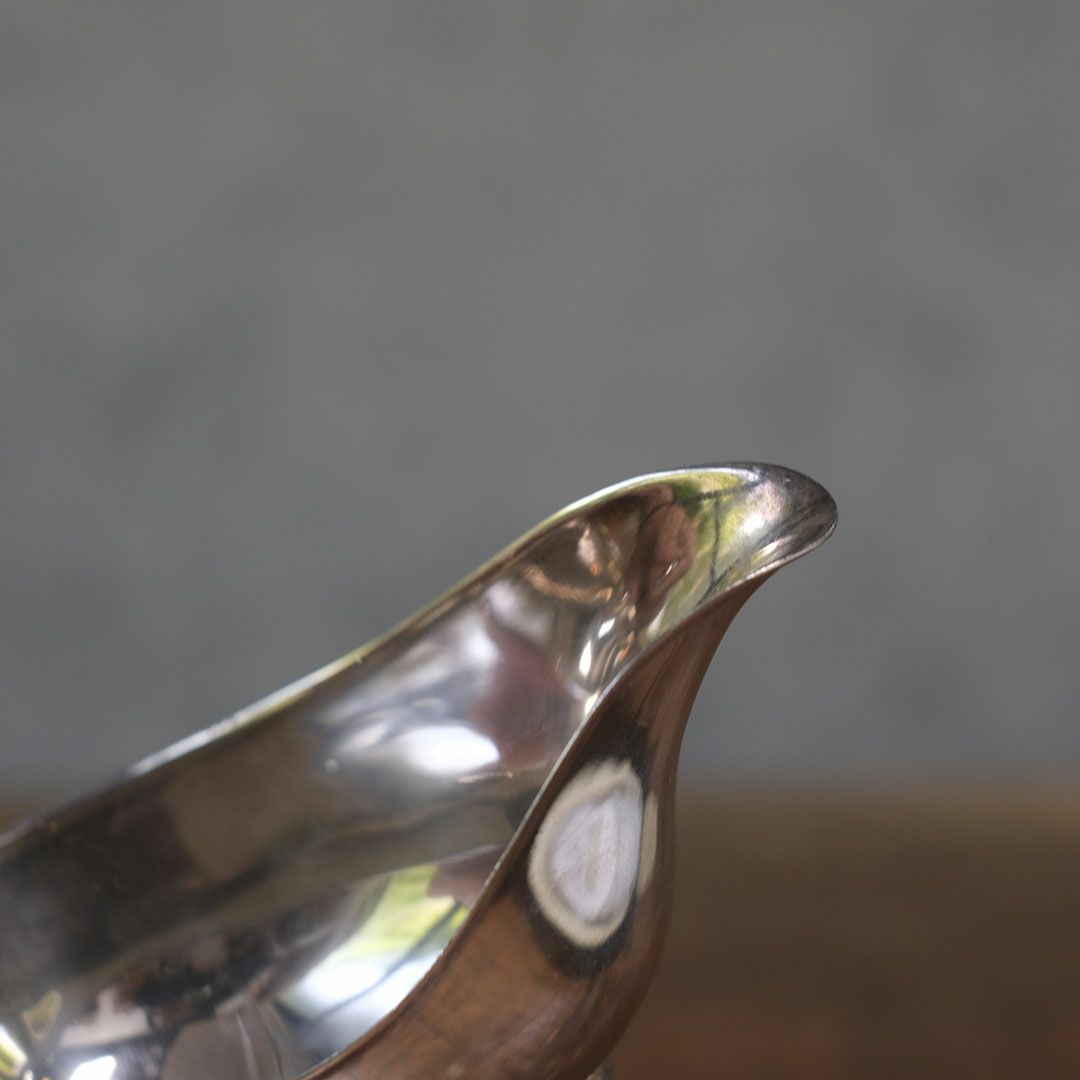 アンティーク ソースポット 猫足 イギリス シルバープレート グレービーボート7