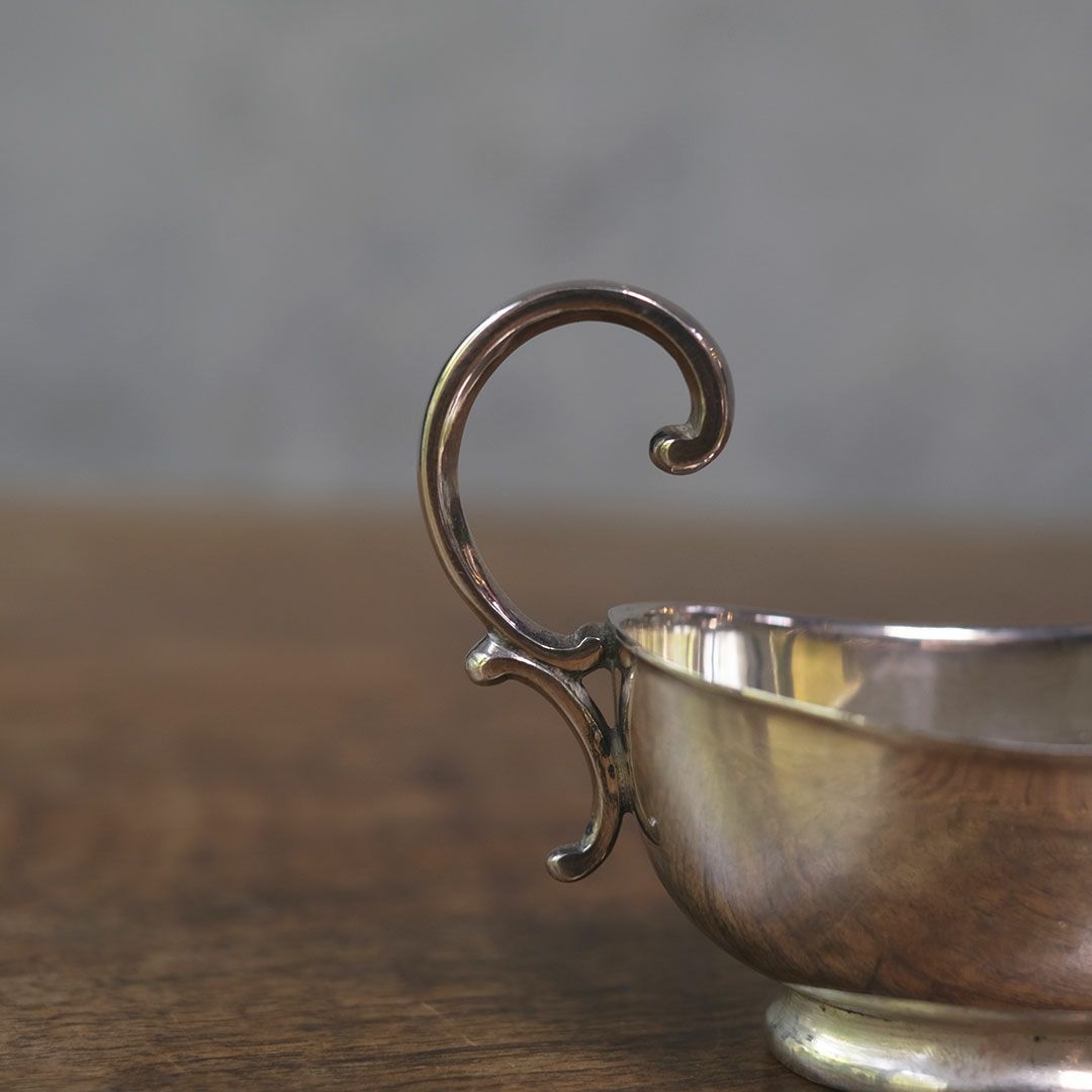 アンティーク ソースポット 猫足 イギリス シルバープレート グレービーボート8