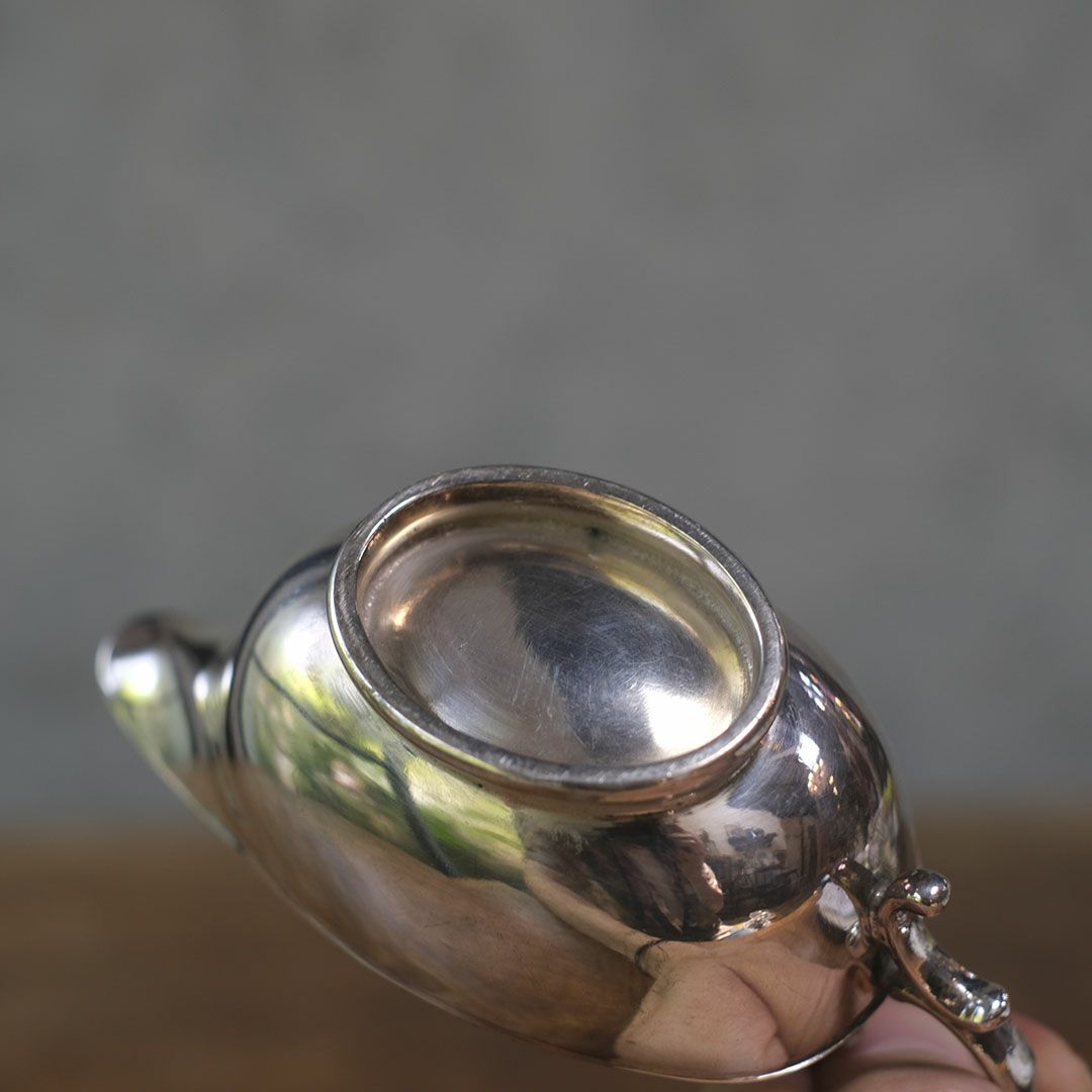 アンティーク ソースポット 猫足 イギリス シルバープレート グレービーボート9