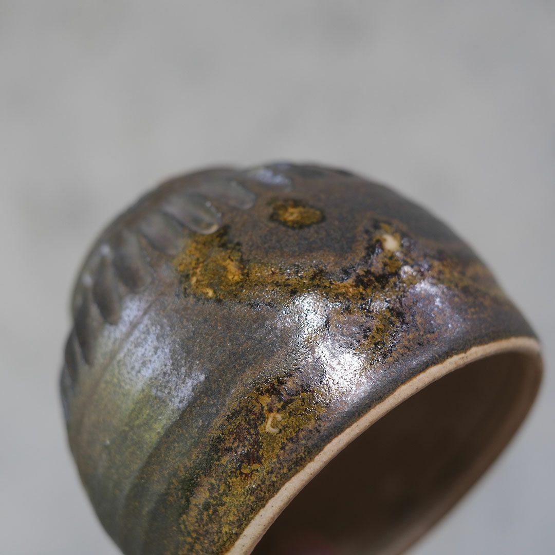 笠間焼【益子淳一】 丸カップ 作家のうつわ 鉄黒 和食器4