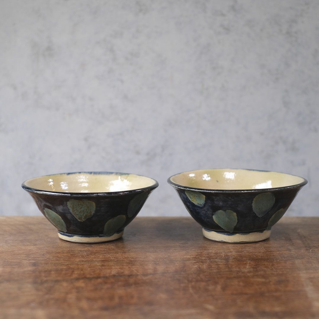 やちむん 沖縄 宮城正享 どんぶり 飯碗 青点打ち 読谷村北窯 一点物2