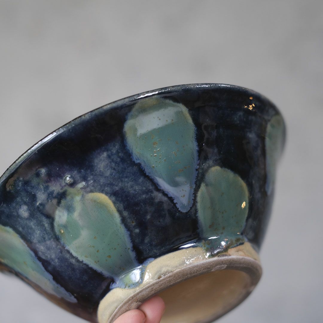 やちむん 沖縄 宮城正享 どんぶり 飯碗 青点打ち 読谷村北窯 一点物6