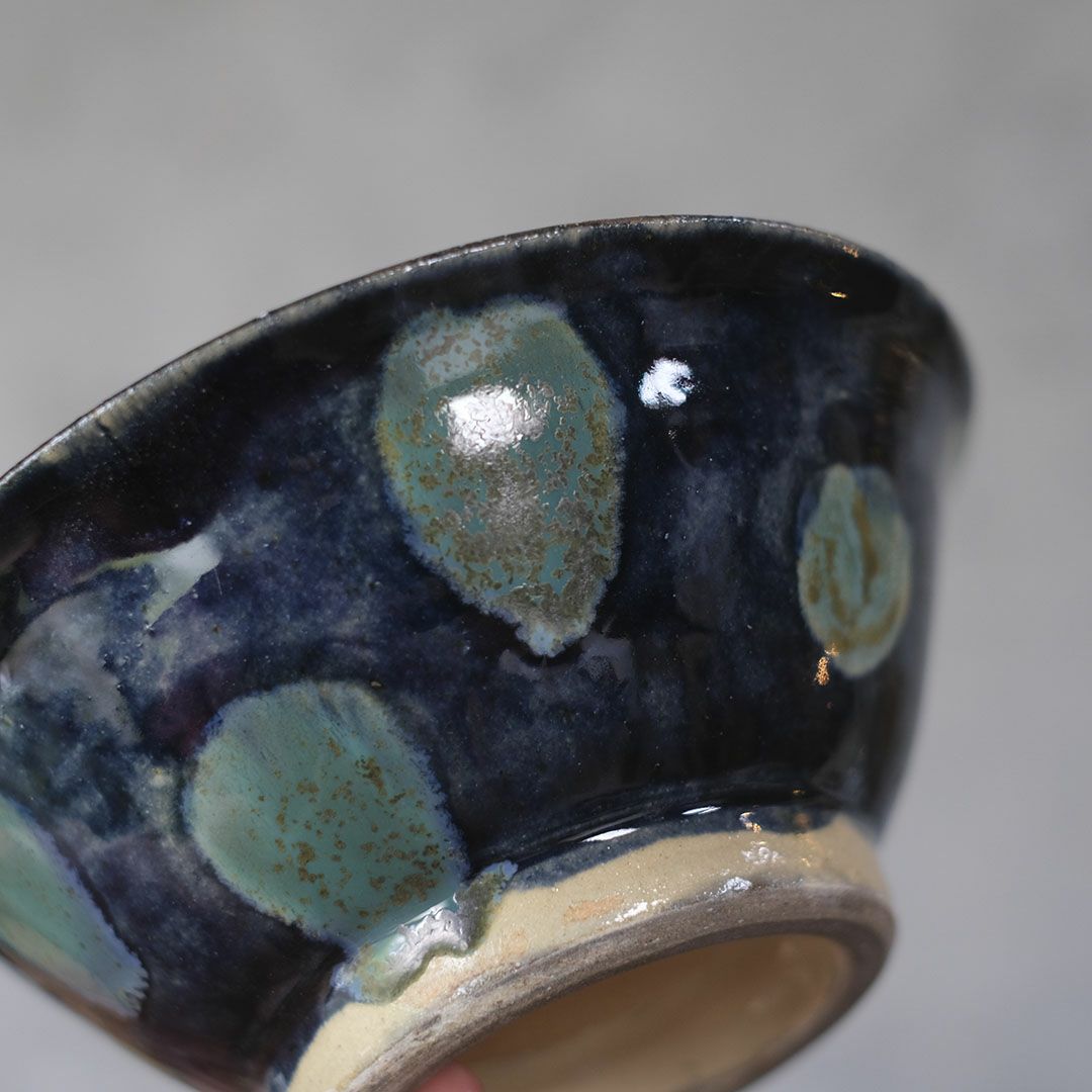 やちむん 沖縄 宮城正享 どんぶり 飯碗 青点打ち 読谷村北窯 一点物7