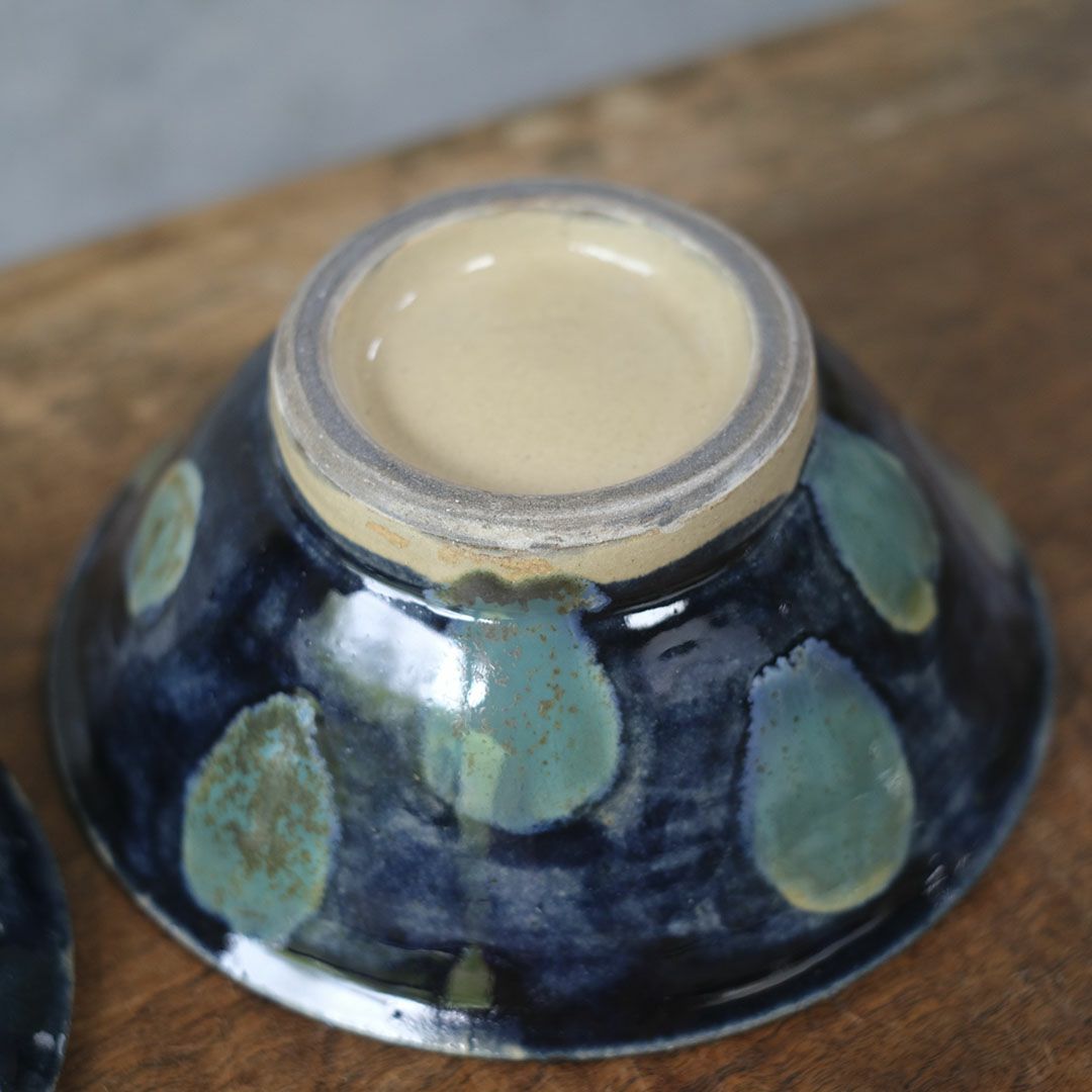 やちむん 沖縄 宮城正享 どんぶり 飯碗 青点打ち 読谷村北窯 一点物8