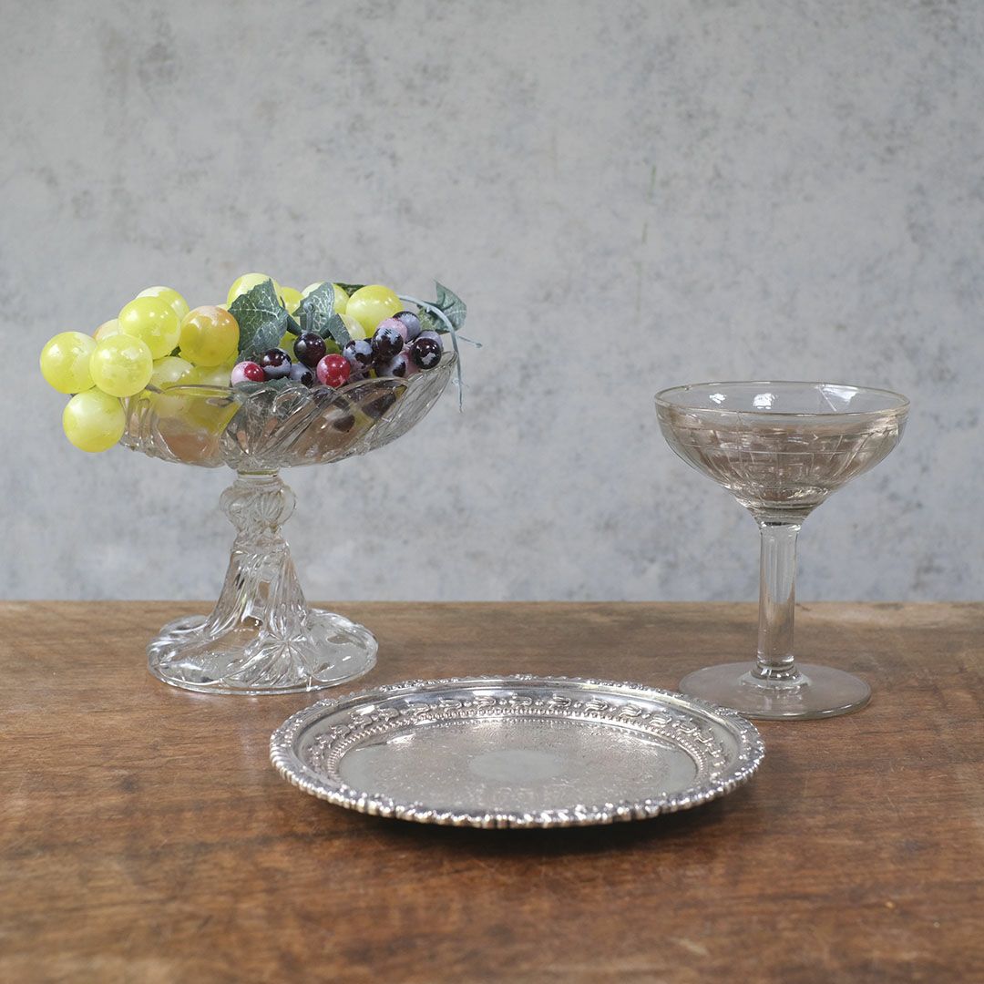 アンティーク サルヴァ ミニトレイ イギリス シルバープレート1