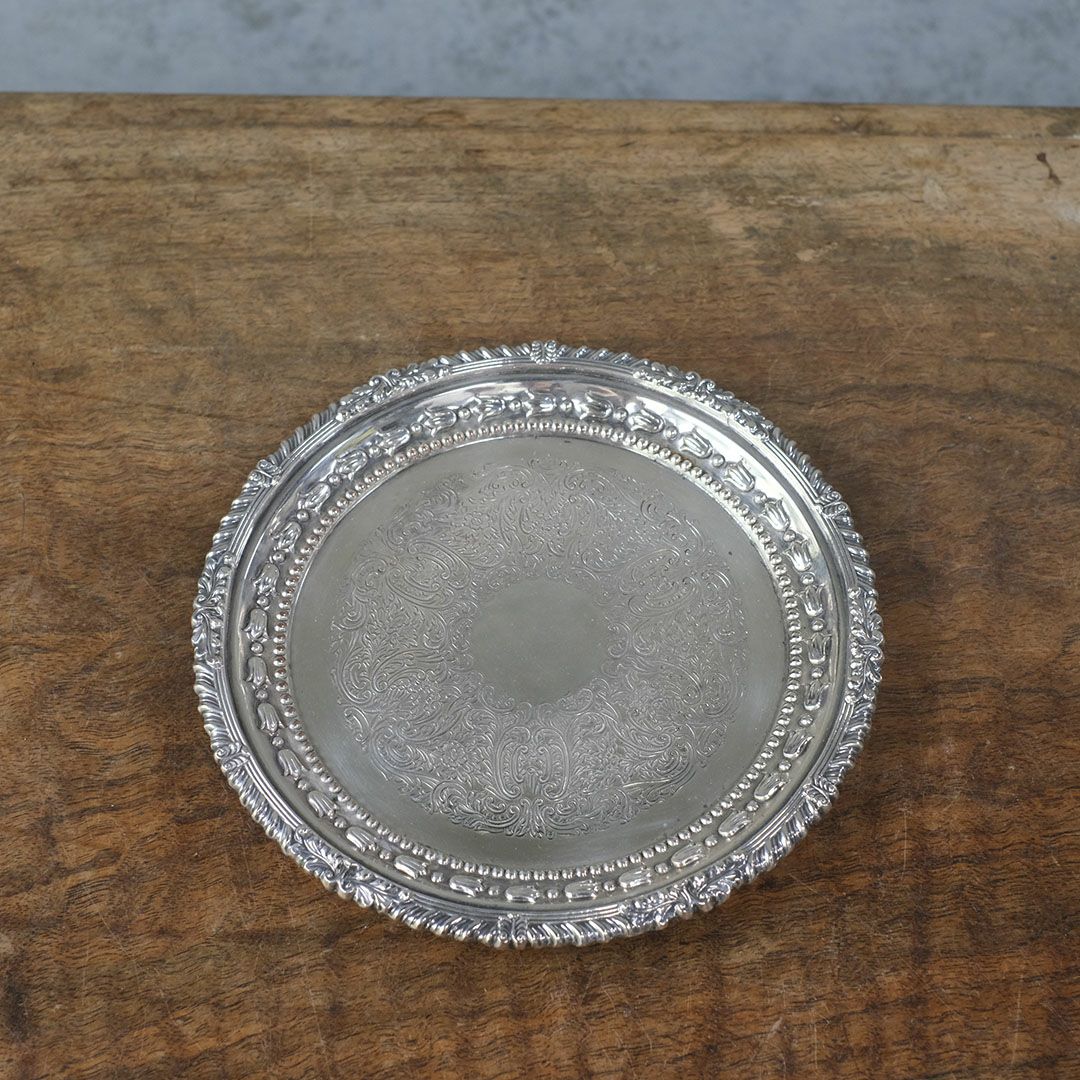 アンティーク サルヴァ ミニトレイ イギリス シルバープレート2