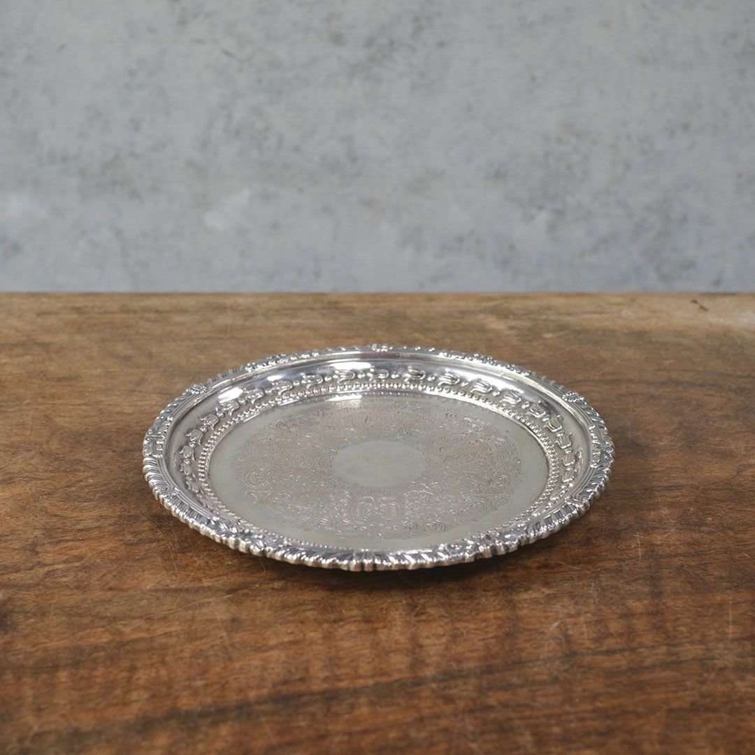 アンティーク サルヴァ ミニトレイ イギリス シルバープレート3