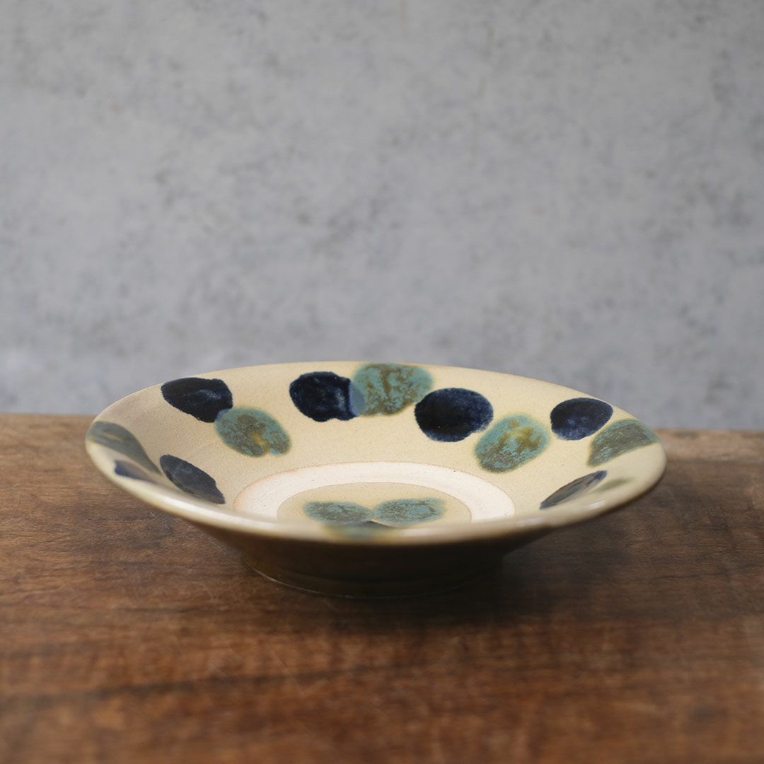 やちむん 沖縄 宮城正享 皿  点打ち 読谷村北窯 一点物3