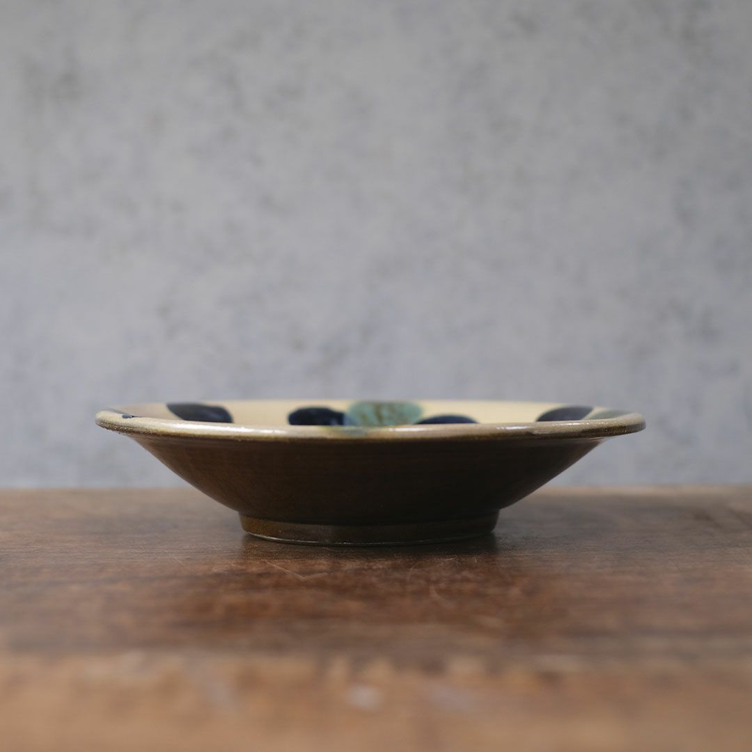 やちむん 沖縄 宮城正享 皿  点打ち 読谷村北窯 一点物6