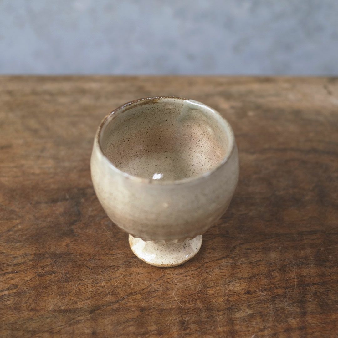 笠間焼【益子淳一】 ワインカップ コブレット 作家のうつわ 粉引 和食器7