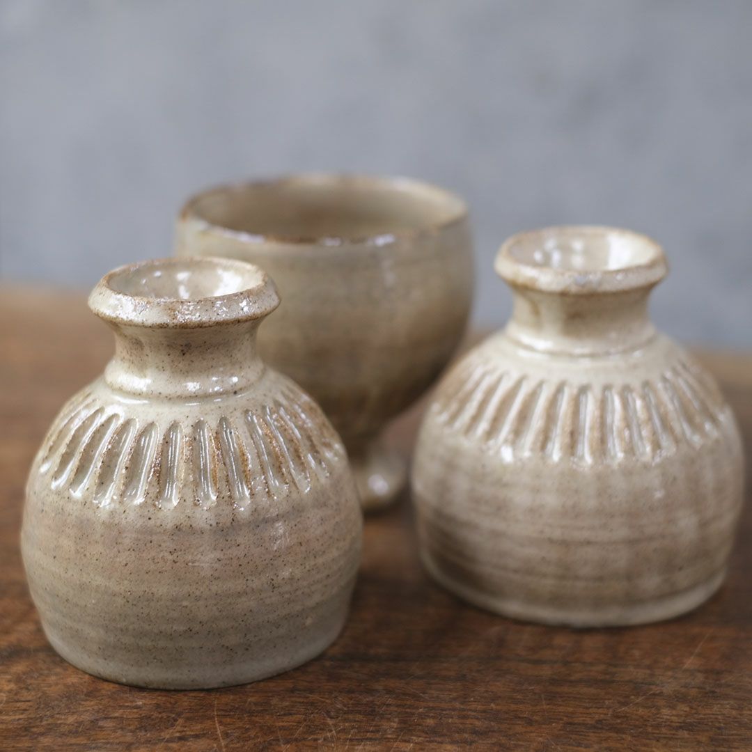 笠間焼【益子淳一】 ワインカップ コブレット 作家のうつわ 粉引 和食器9