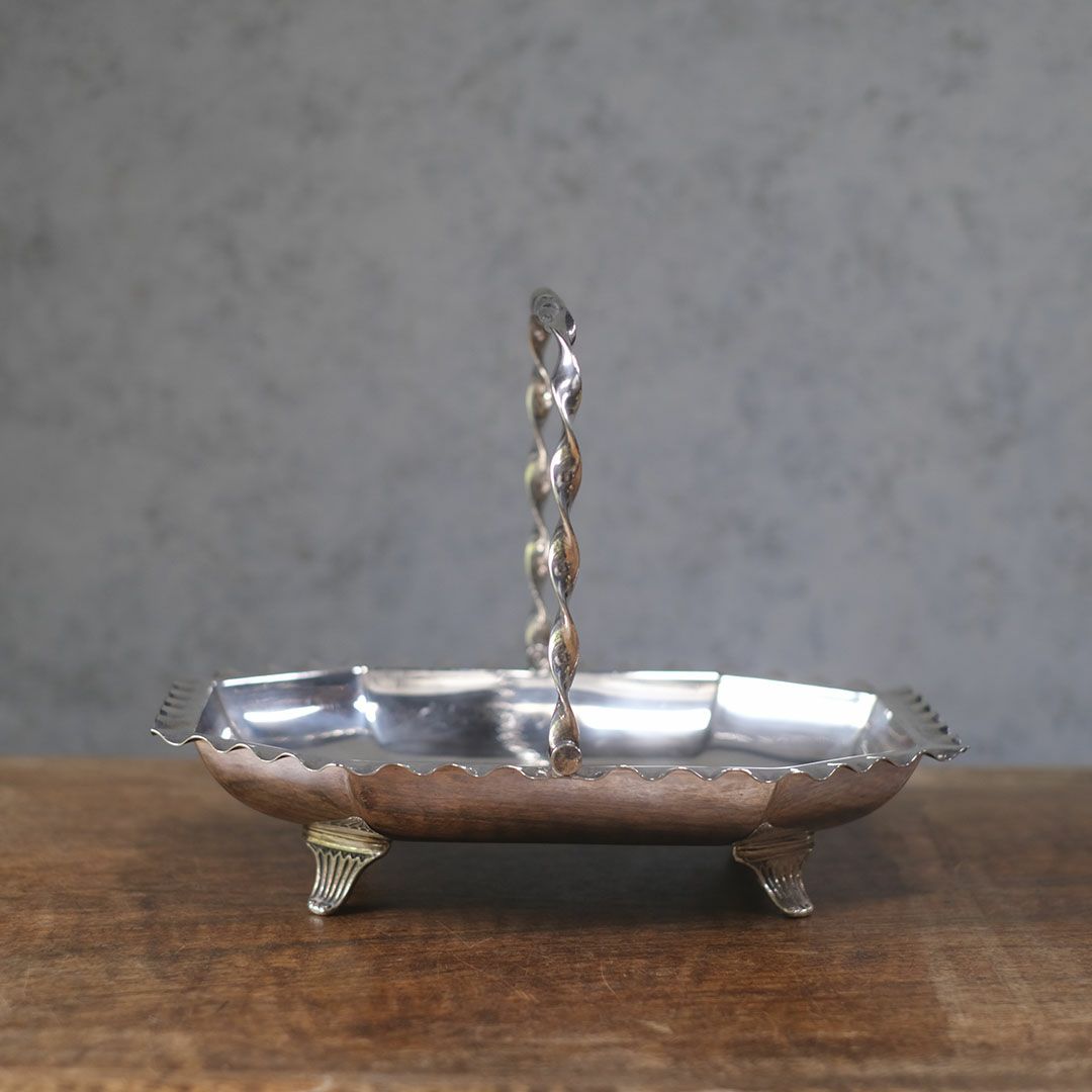 アンティークハンドルバスケット シルバープレート W&H ウォーカーアンドホール イギリス2