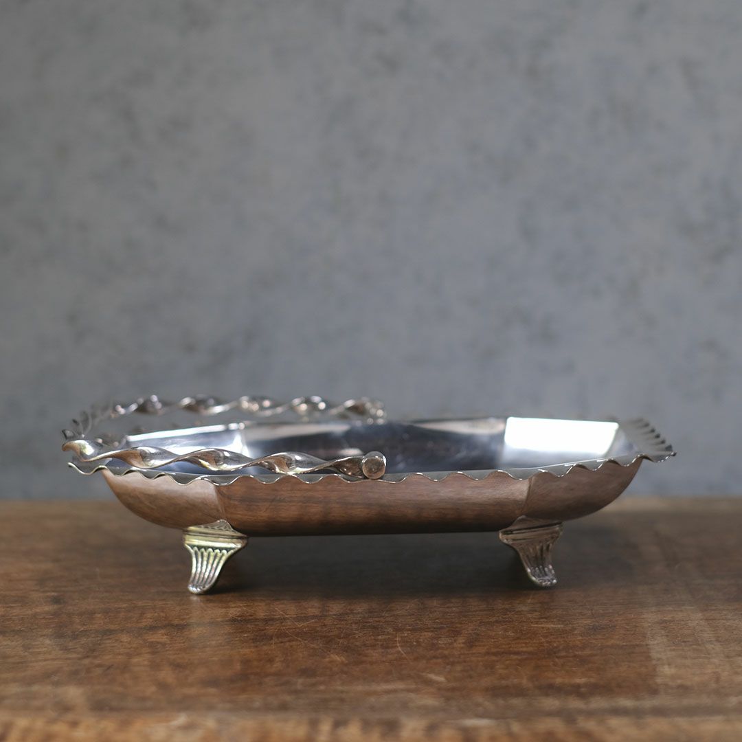 アンティークハンドルバスケット シルバープレート ヴィクトリアン イギリス04