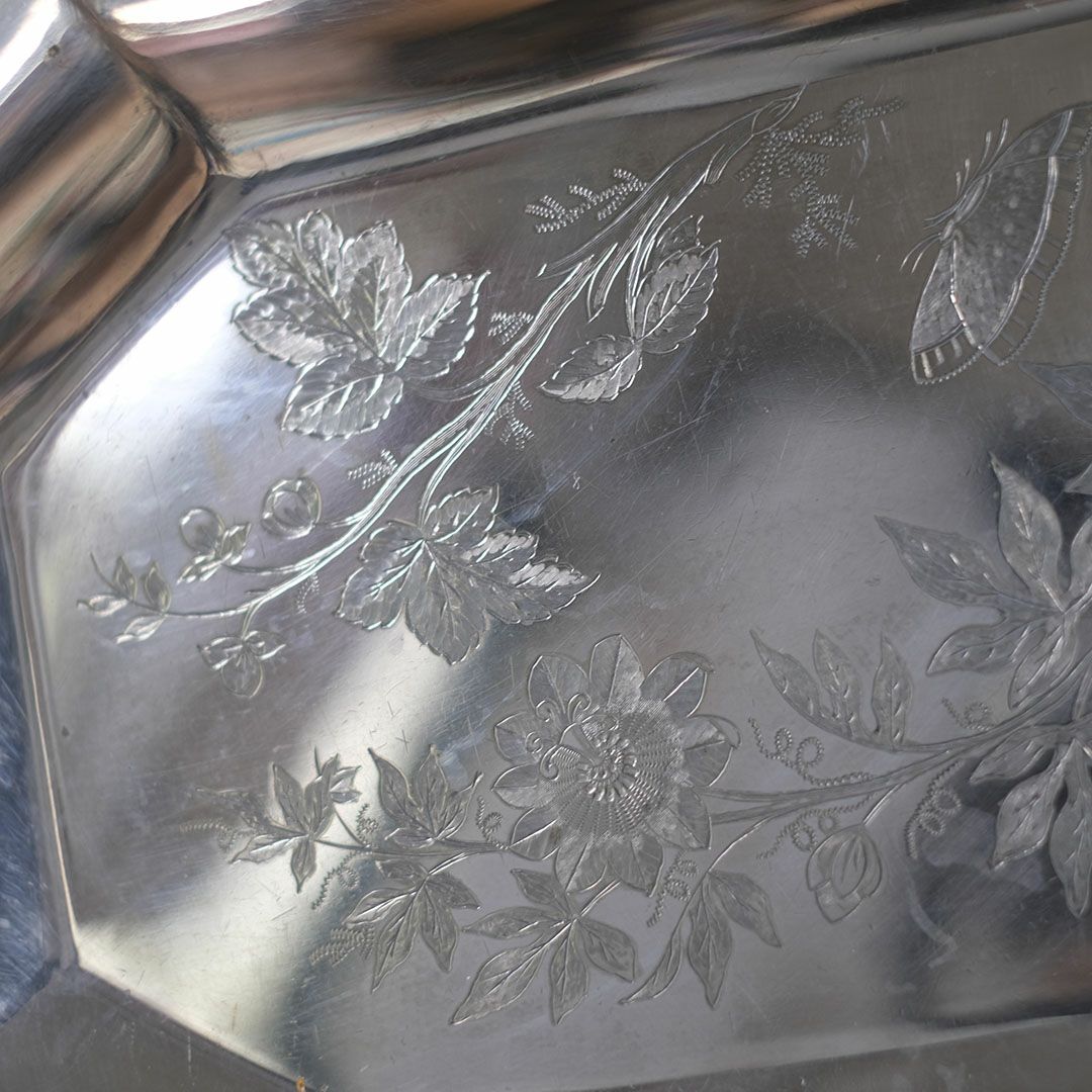 アンティークハンドルバスケット シルバープレート W&H ウォーカーアンドホール イギリス8