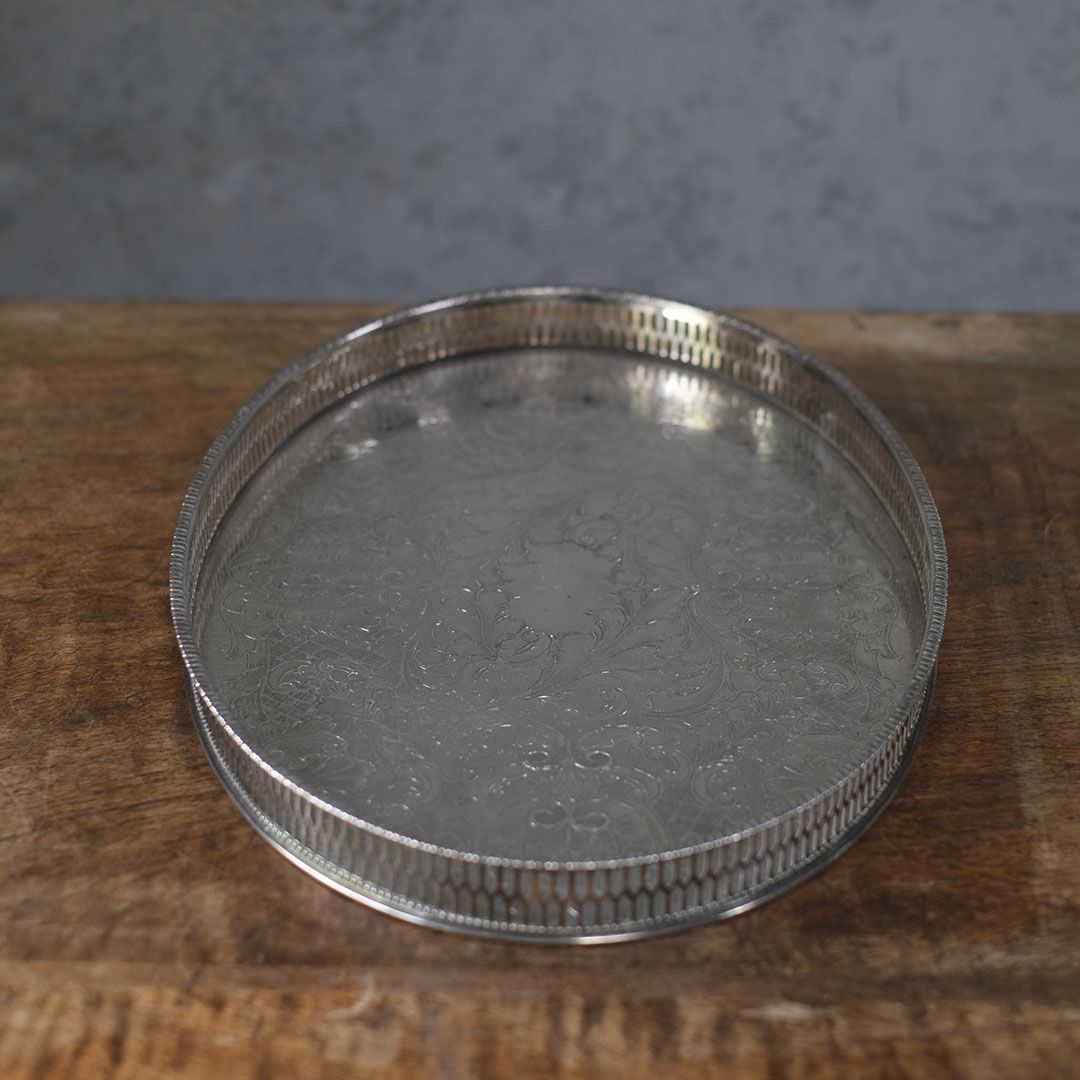 ヴィンテージ シルバープレートトレイ VINERS OF SHEFFIELD 楕円 トレー イギリス9