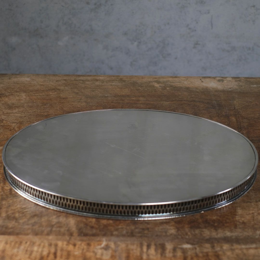 ヴィンテージ シルバープレートトレイ VINERS OF SHEFFIELD 楕円 トレー イギリス10