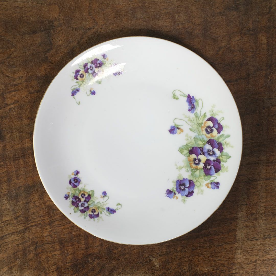 アンティークプレート 菫 バイオレット VICTORIA Czechoslovakia チェコスロバキア3