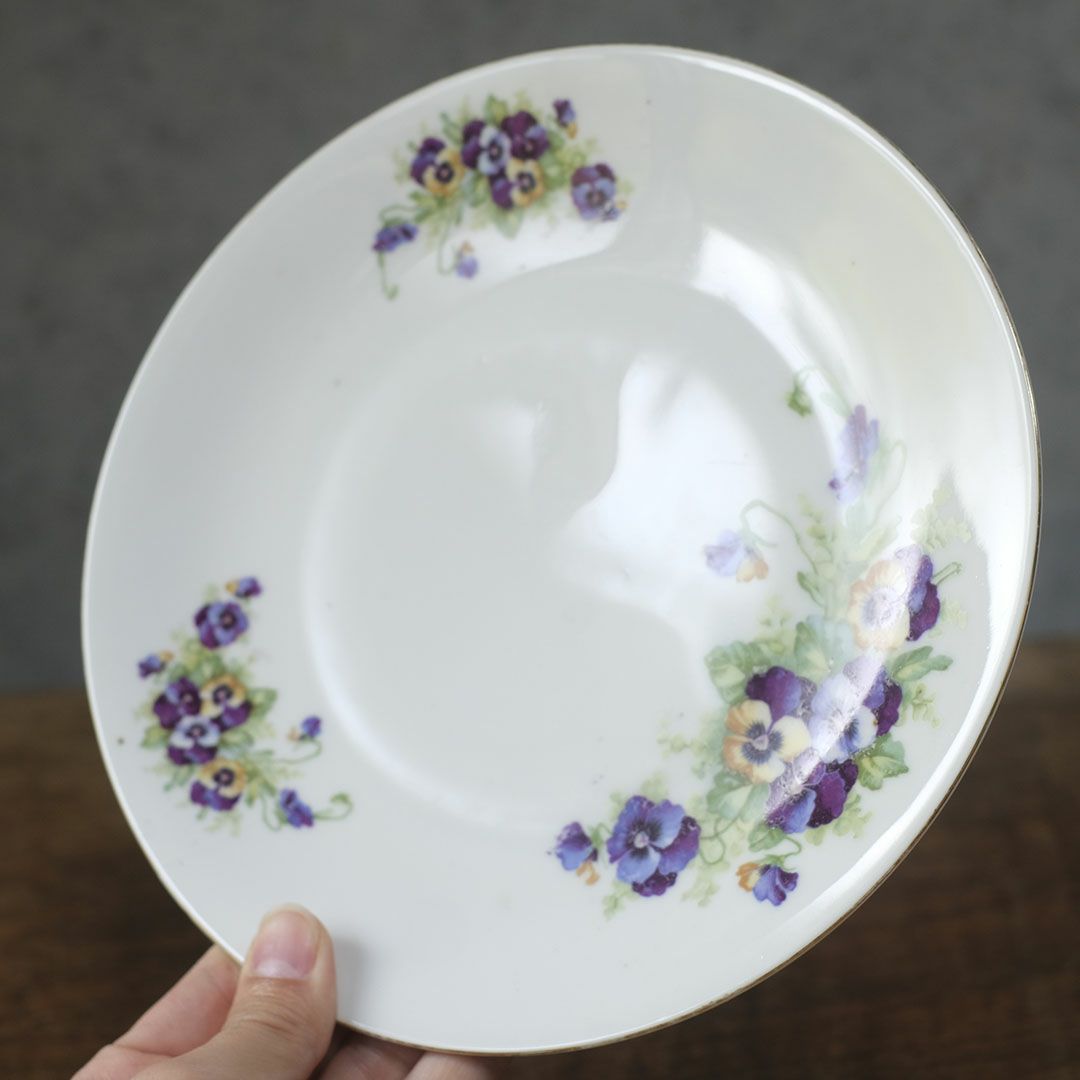 アンティークプレート 菫 バイオレット VICTORIA Czechoslovakia チェコスロバキア4