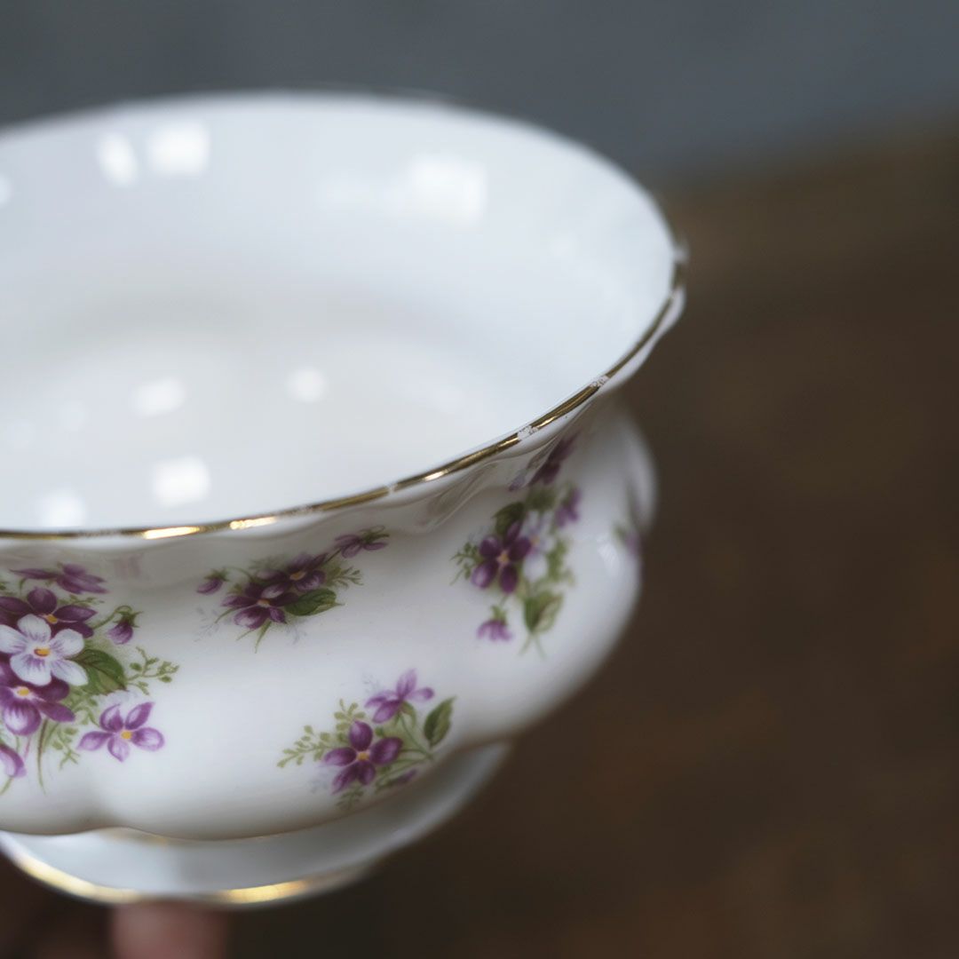 ヴィンテージシュガーボウル ROYAL ALBERT SWEET VIOLET ロイヤルアルバート イギリス4