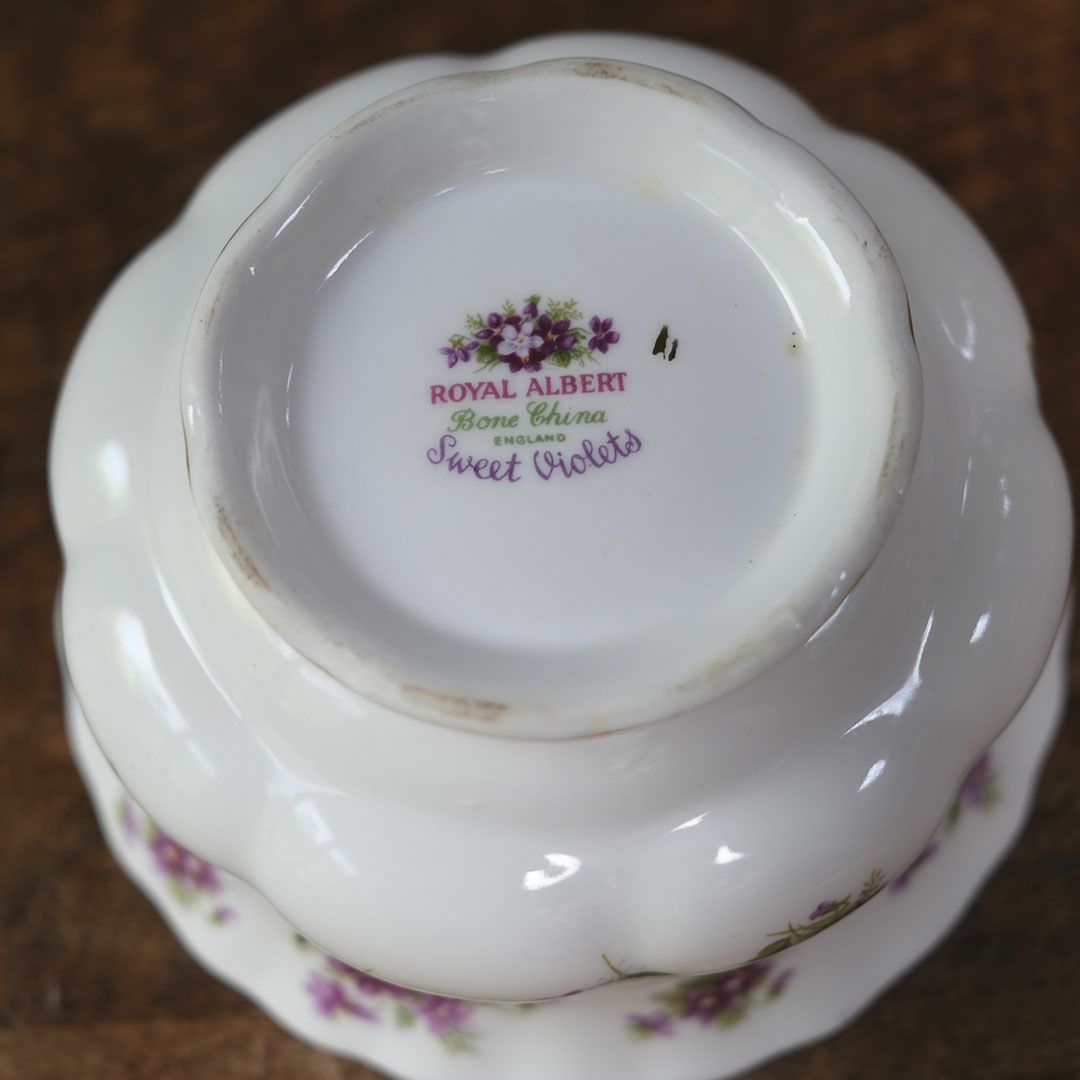 ヴィンテージシュガーボウル ROYAL ALBERT SWEET VIOLET ロイヤルアルバート イギリス8