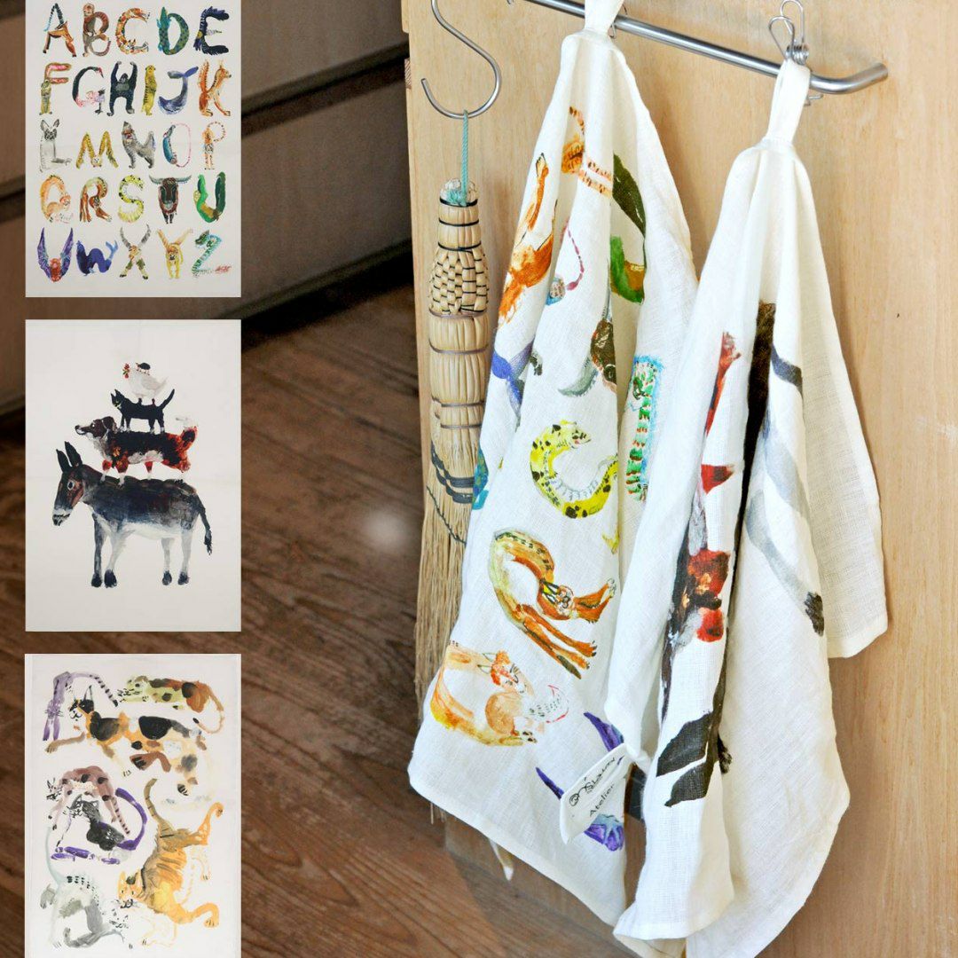 Atelier KOTETSU アトリエコテツ 動物キッチンタオル