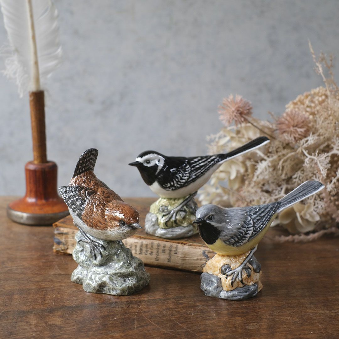 ヴィンテージフィギュリン 鳥 J Mack イギリス 陶器の置物