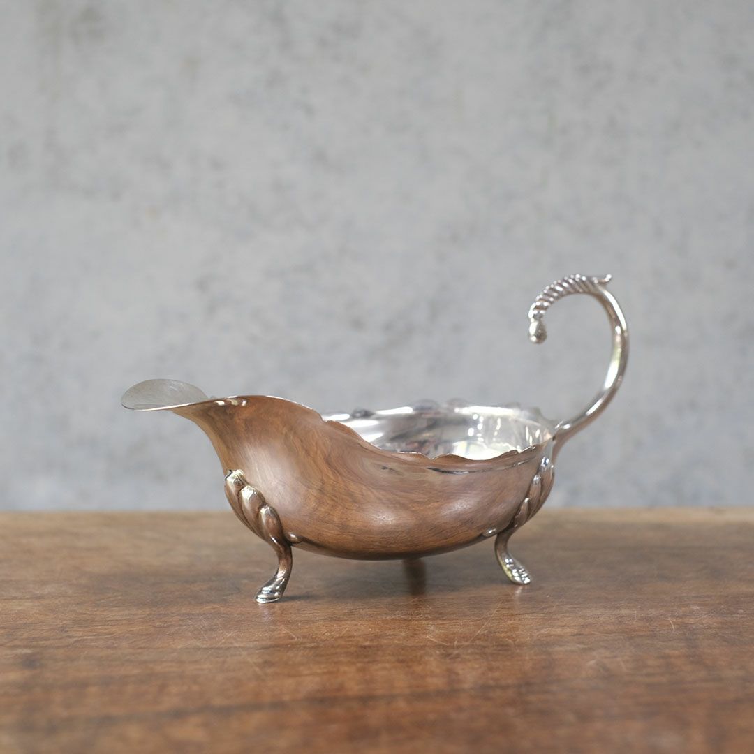 アンティーク ソースポット イギリス シルバープレート グレービーボート2