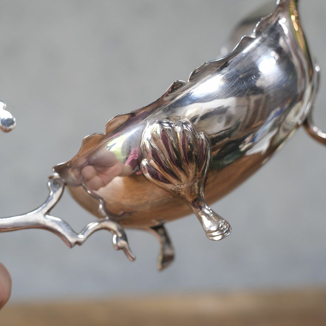 アンティーク ソースポット イギリス シルバープレート グレービーボート6