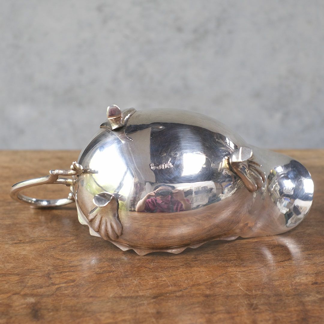 アンティーク ソースポット イギリス シルバープレート グレービーボート8