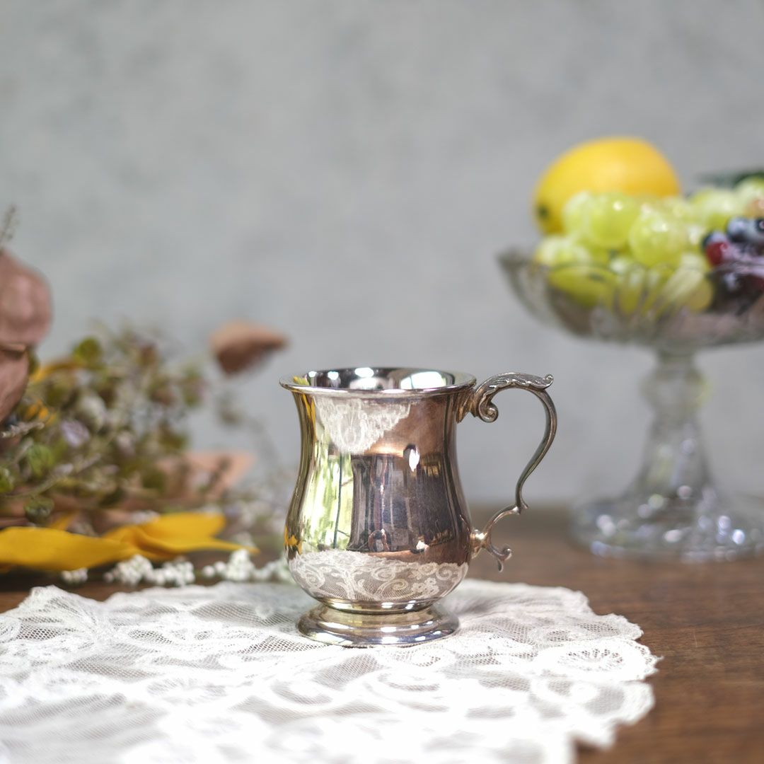 ヴィンテージ マグカップ イギリス シルバープレート