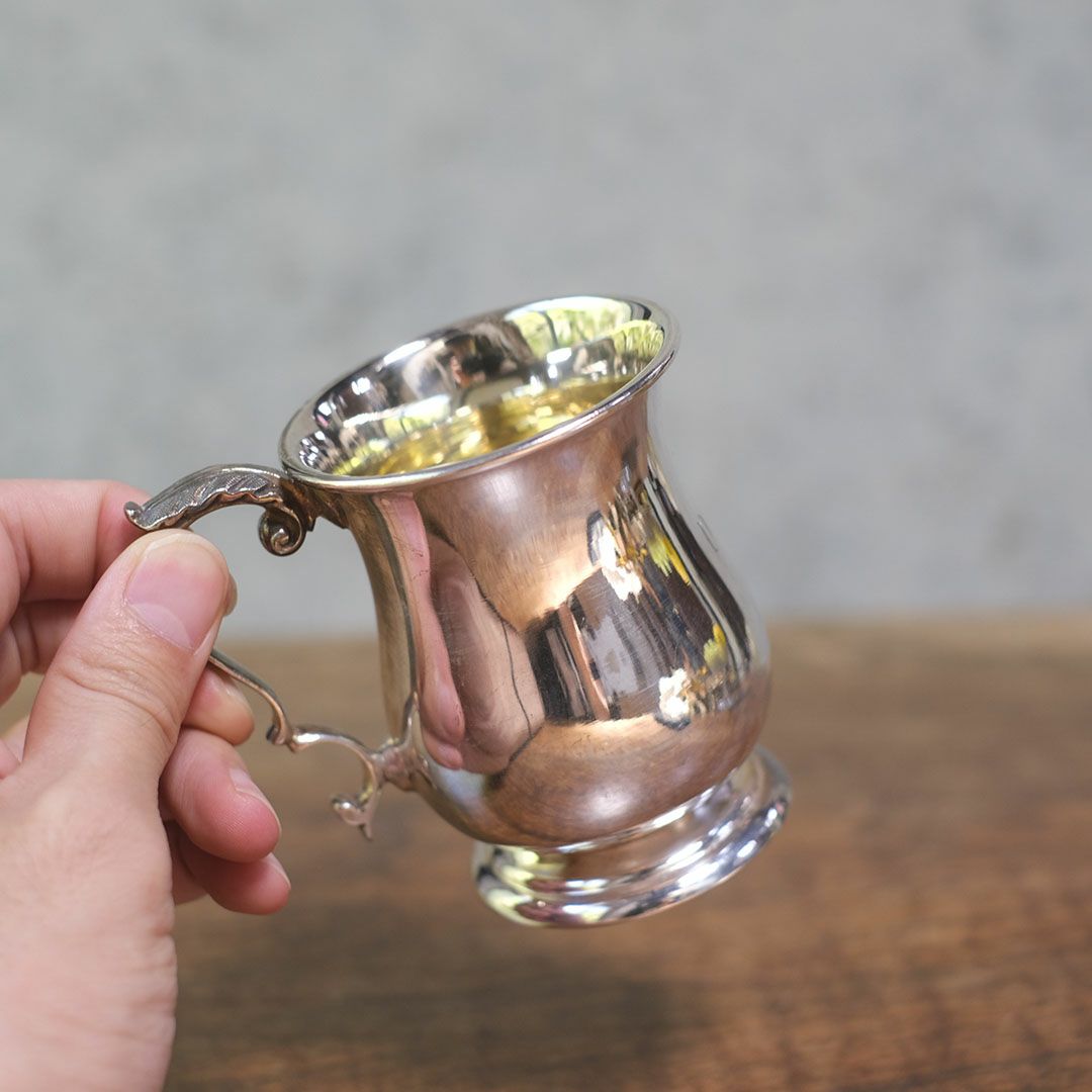 ヴィンテージ マグカップ イギリス シルバープレート4