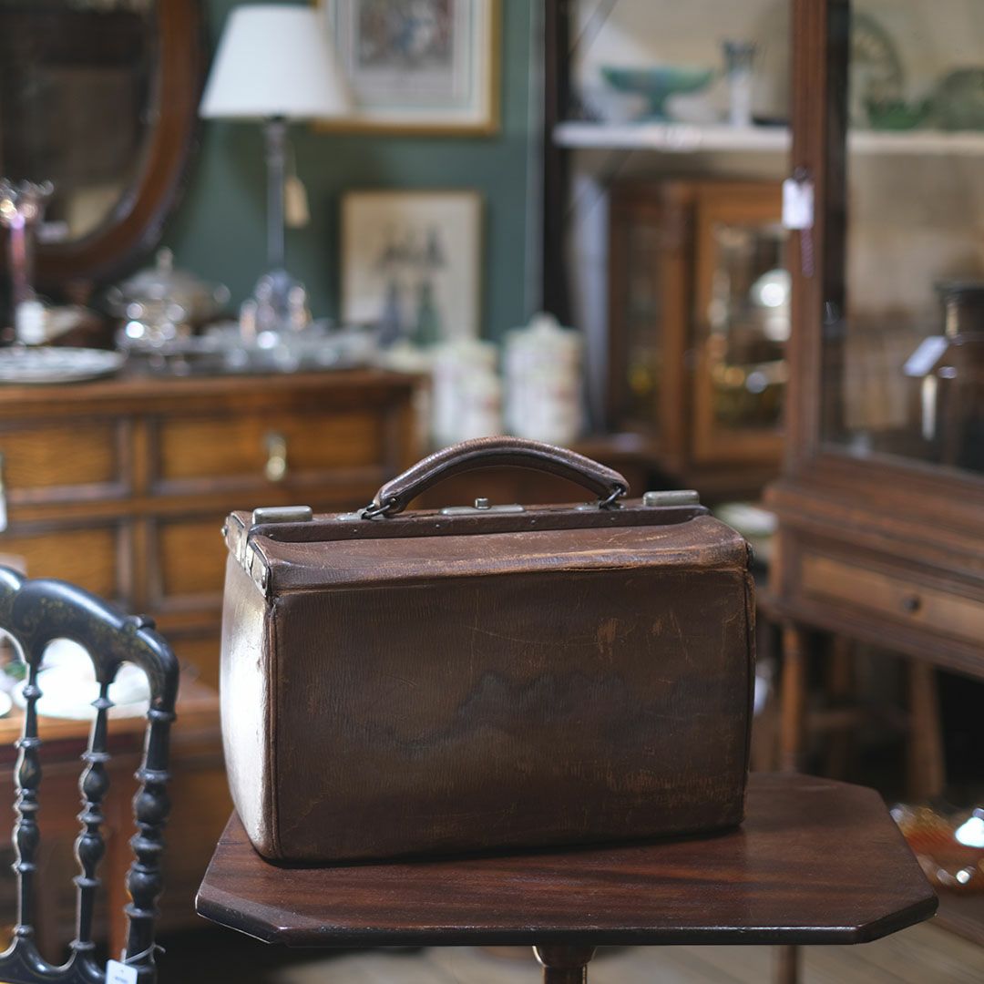 アンティークドクターズバッグ イギリス 本革 医者用鞄